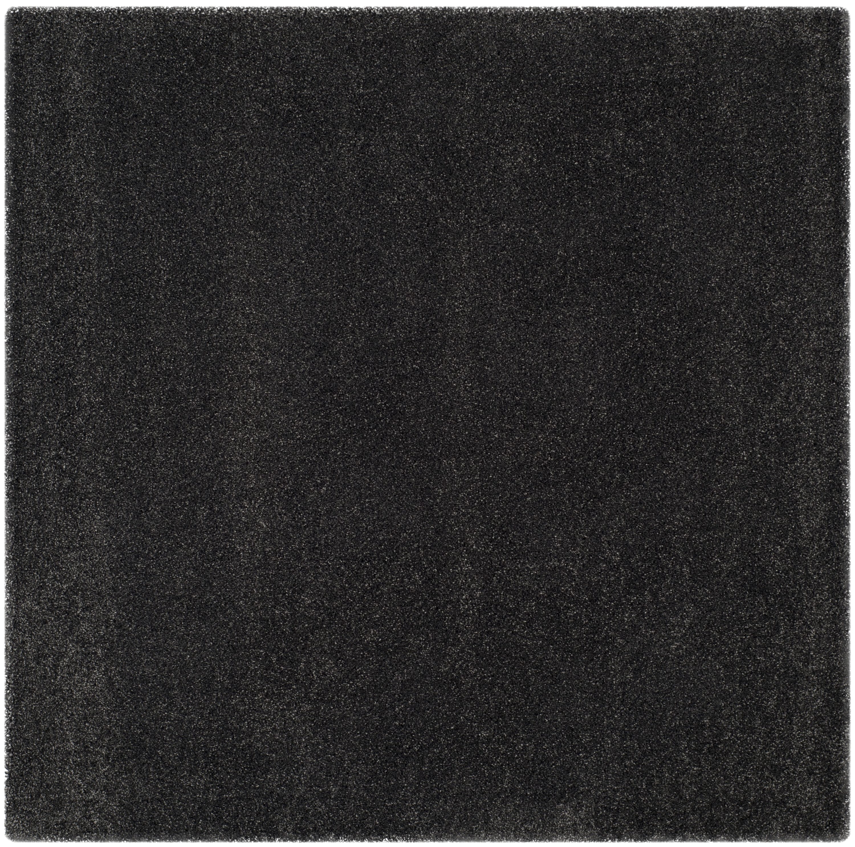 Safavieh SG180-8484-7SQ Milan Shag 7 x 7 (ft) Loomed Polypropylene Dark Gray Square Indoor Solid Area rug