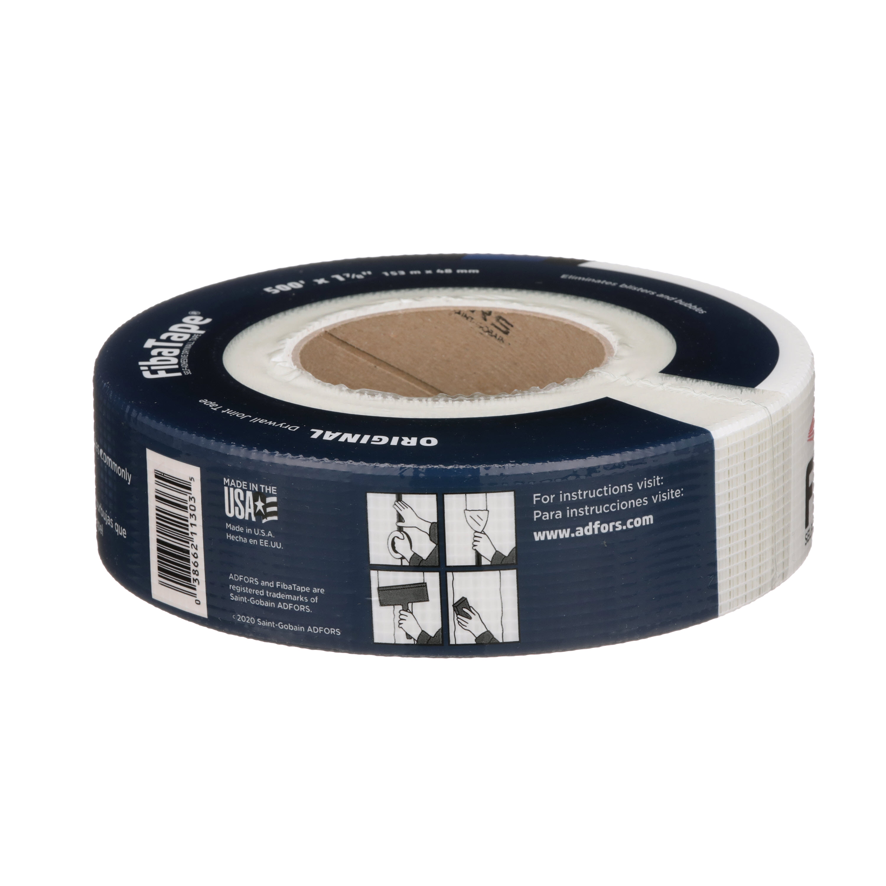 Saint-Gobain ADFORS FibaTape Standard White 1.875-in x 500-ft Mesh  Construction Self-Adhesive Joint Tape in the Drywall Tape department at  Lowes.com