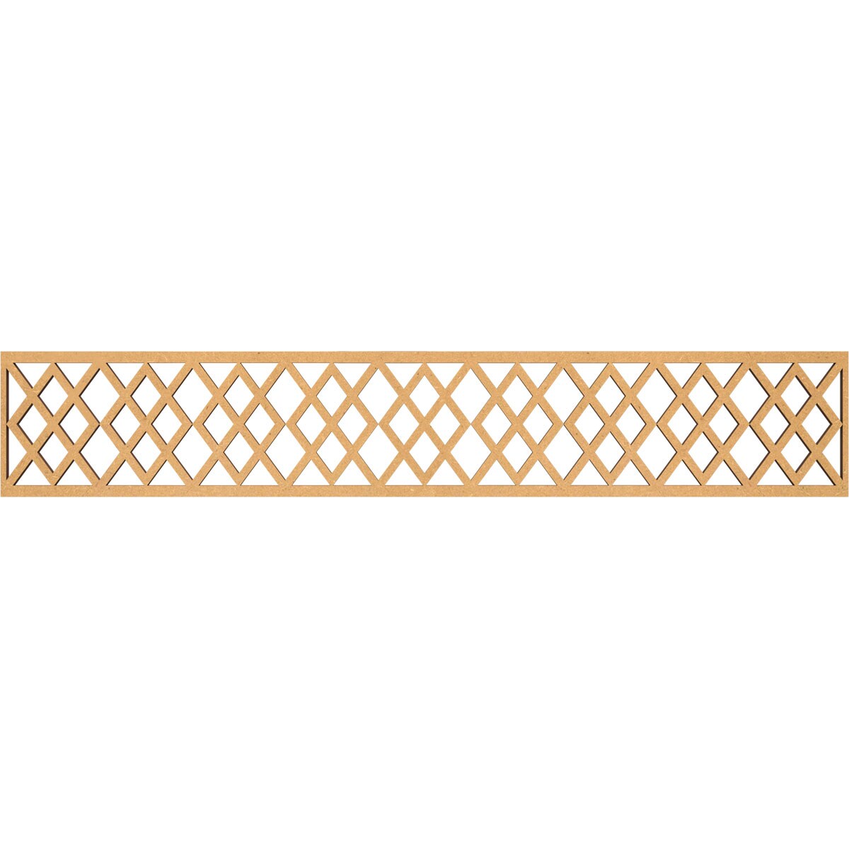 Ekena Millwork MLDB08X46HADMF Hadley Fretwork Flat Trim 8-in x 3.89-ft Brown Unfinished 2157745 Pierced Wall Panel Moulding
