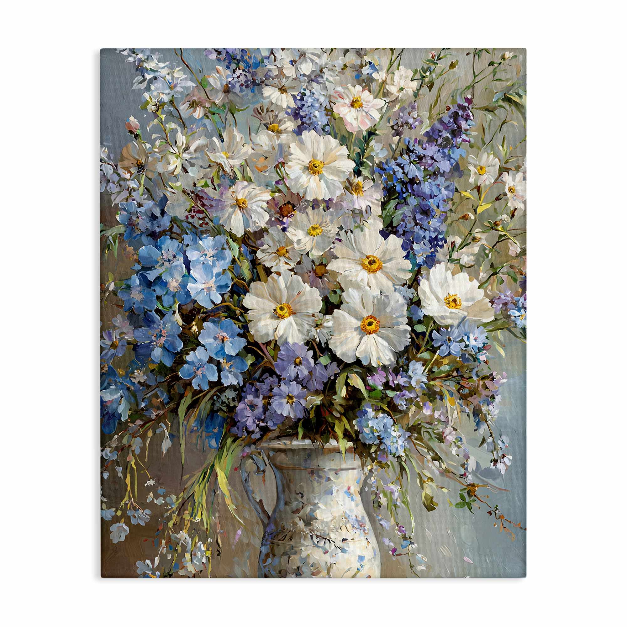 Stupell Industries BT-748-CN-16X20 Flowers in Chinoiserie Vase Canvas Wall Art By Franklyn Gregory 16 x 20