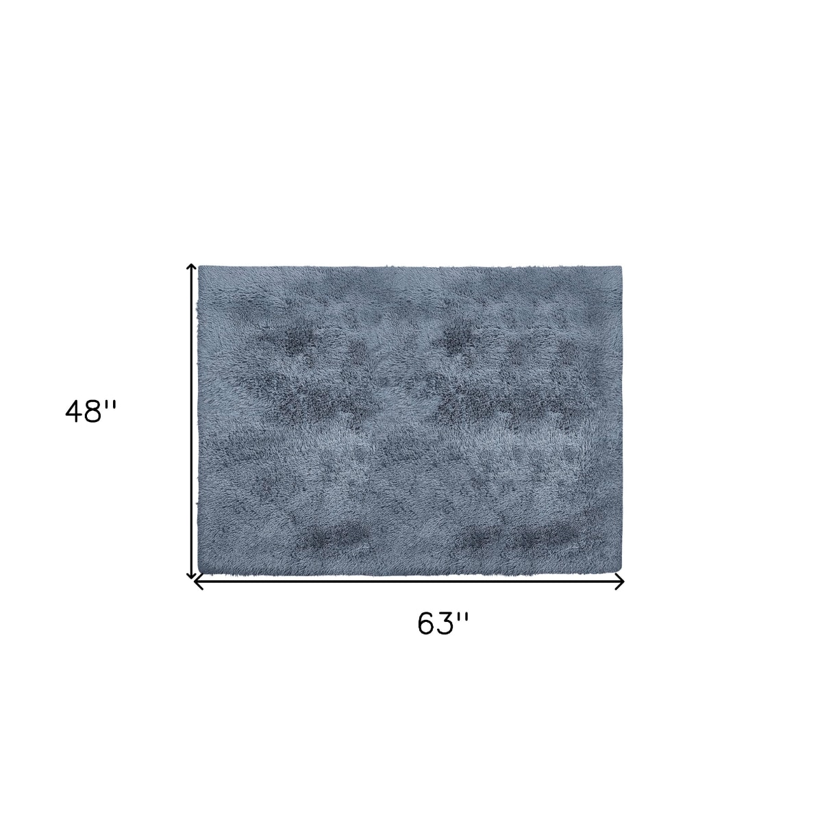 HomeRoots 4000393201 4 x 5 (ft) Loomed Polyester Grey Rectangular Indoor Solid Area rug