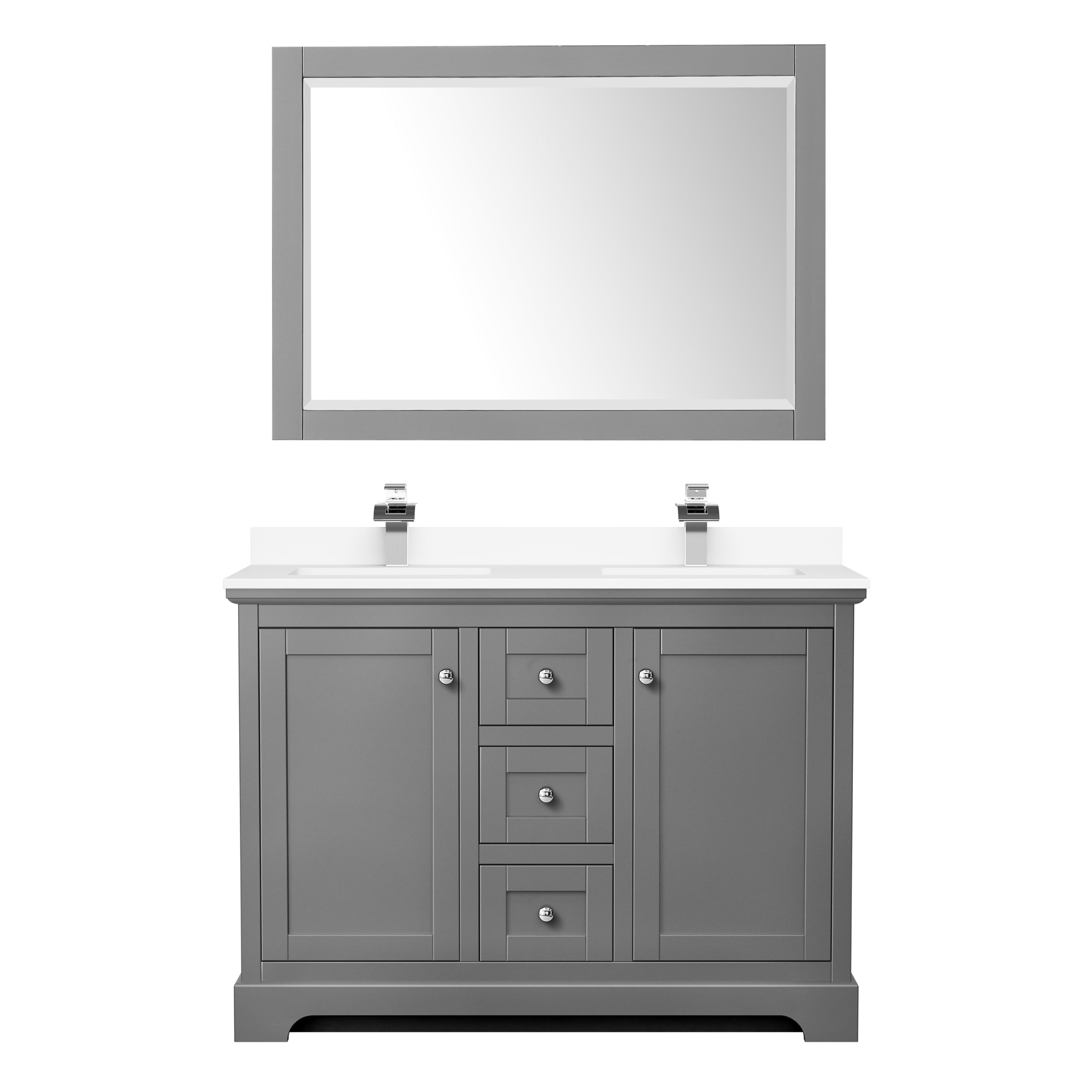 Wyndham Collection WCV232348DKGWCUNSM46 Bath-Vanity-Combo - View #2