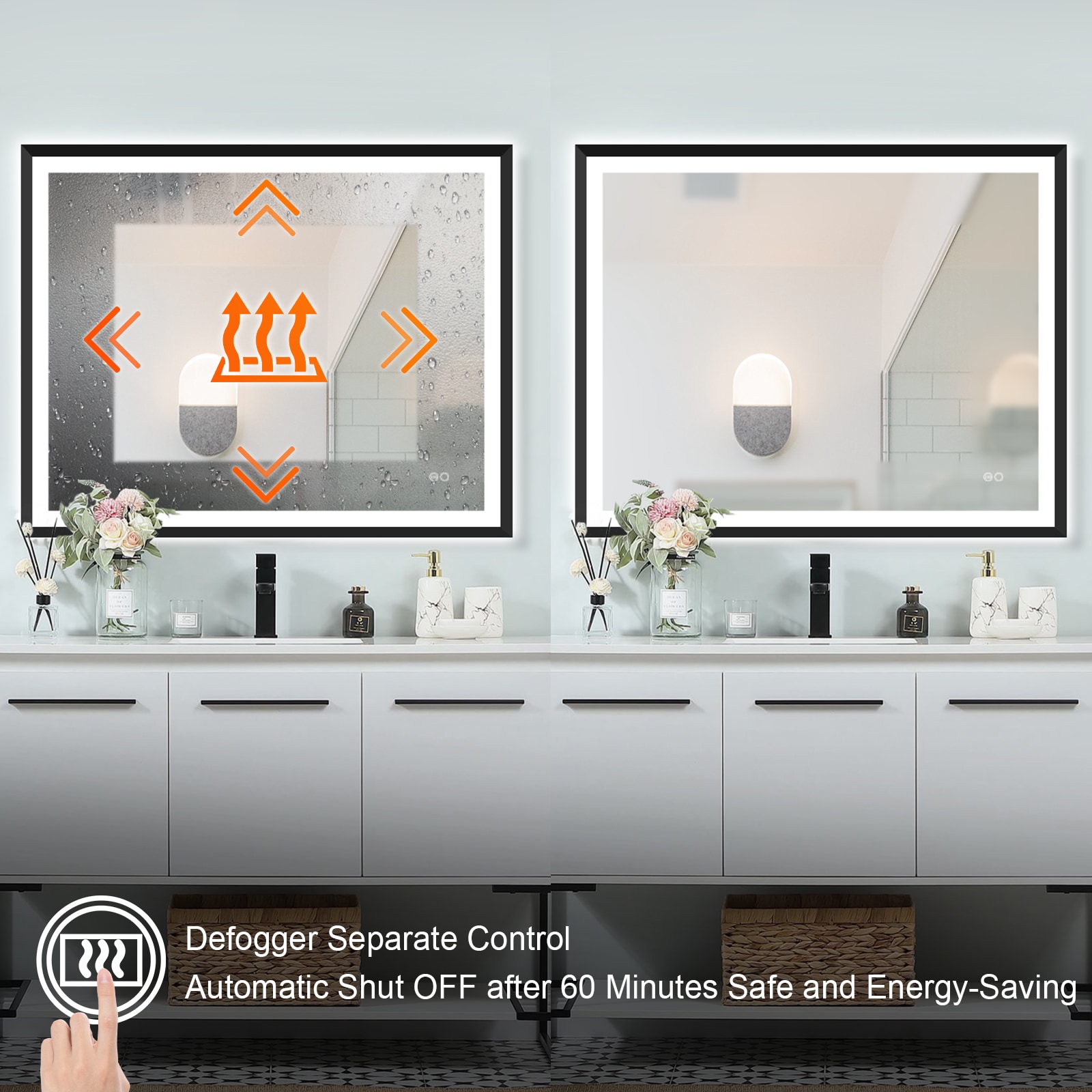 Forclover MRW-6F4032MB Framed-Bath-Mirrors - View #7