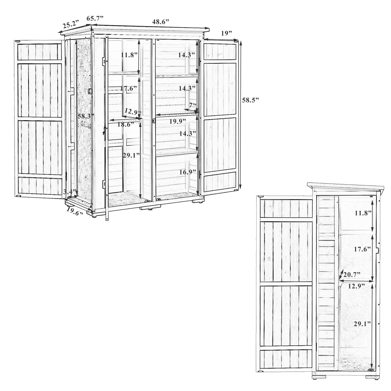 Maincraft D01-OSS21 Wood-Storage-Buildings - View #5
