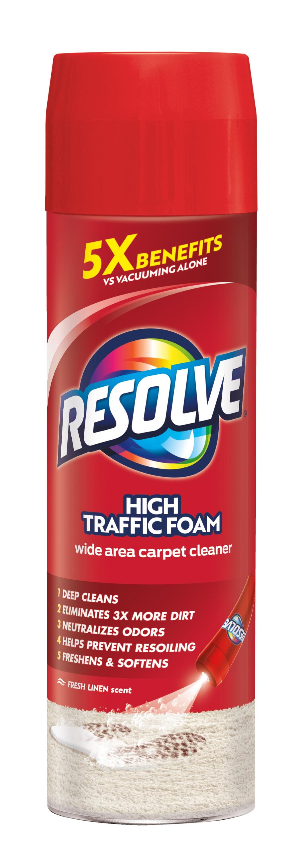 Resolve Foam Carpet Cleaner Foam 22 oz Aerosol Can 12 /carton (rac00706ct)