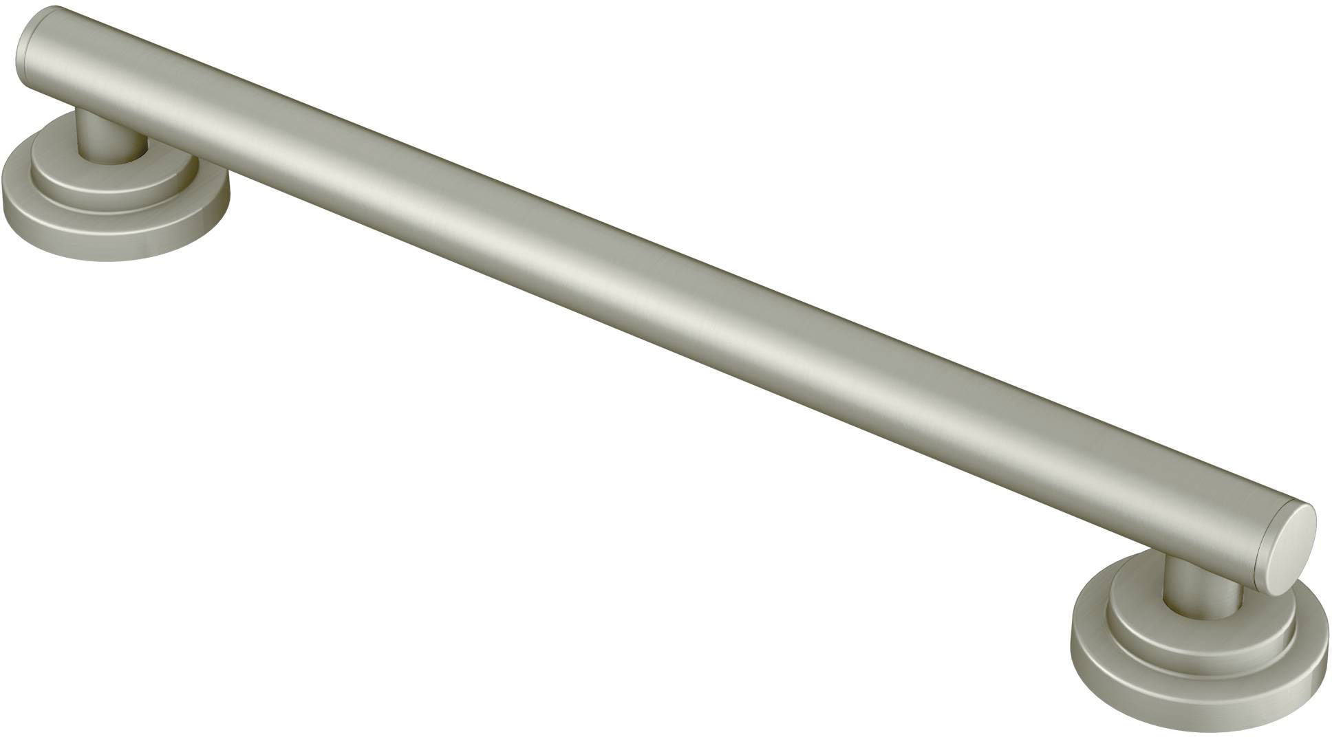 Moen YG0718BN 9-in Brushed Nickel Wall mount ADA Compliant Grab Bar ( 5-lb Weight Capacity )