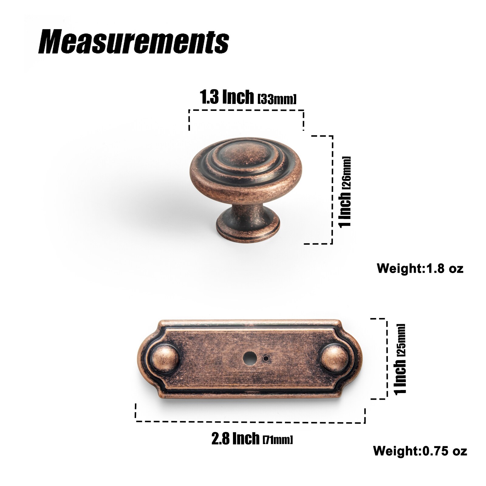 Miaokesen 9081AC-DK-DP-C Cabinet-Knobs - View #2