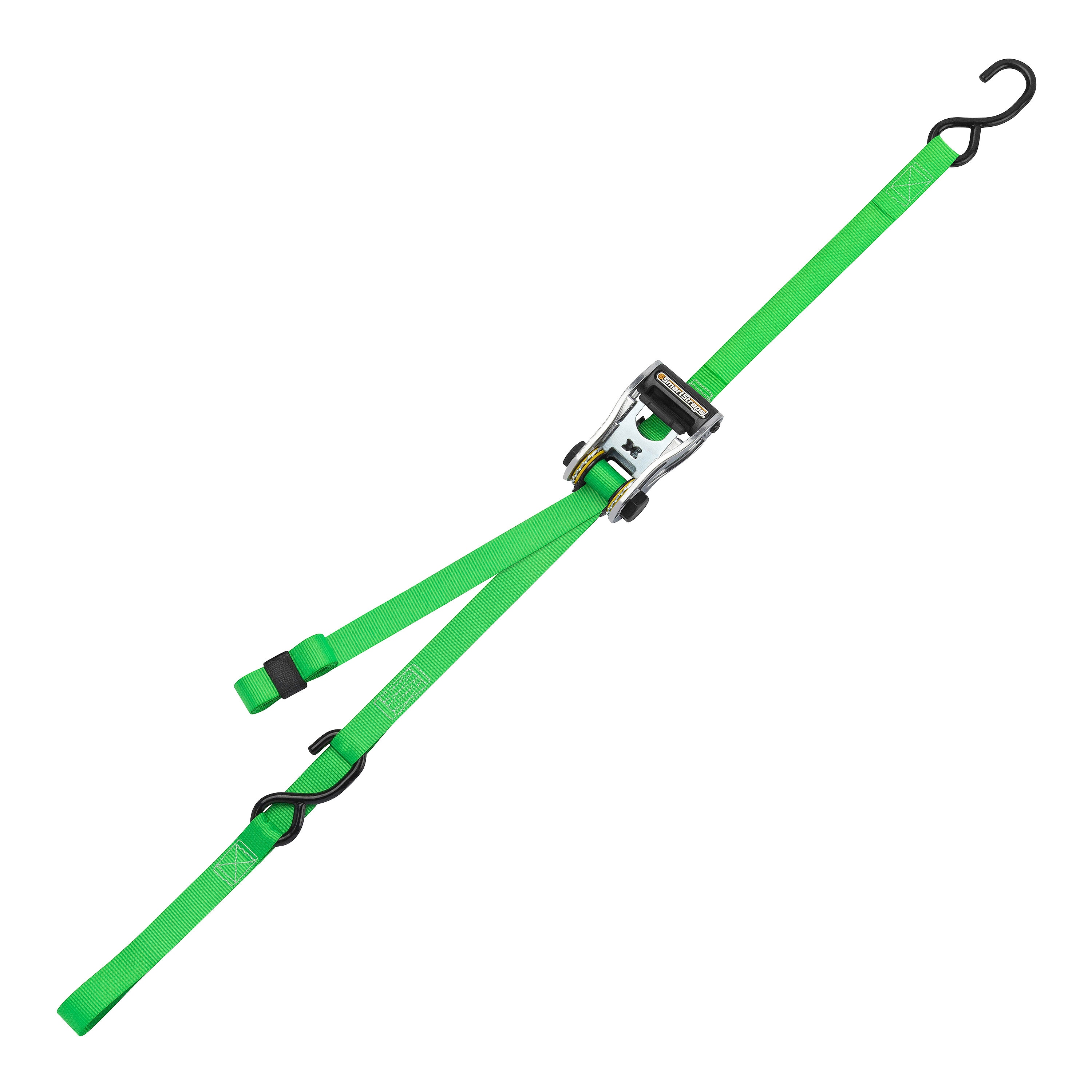 SmartStraps 6 ft. 1,500 lb. Padded Ratchet Tie-Down, Green, 2-Pack