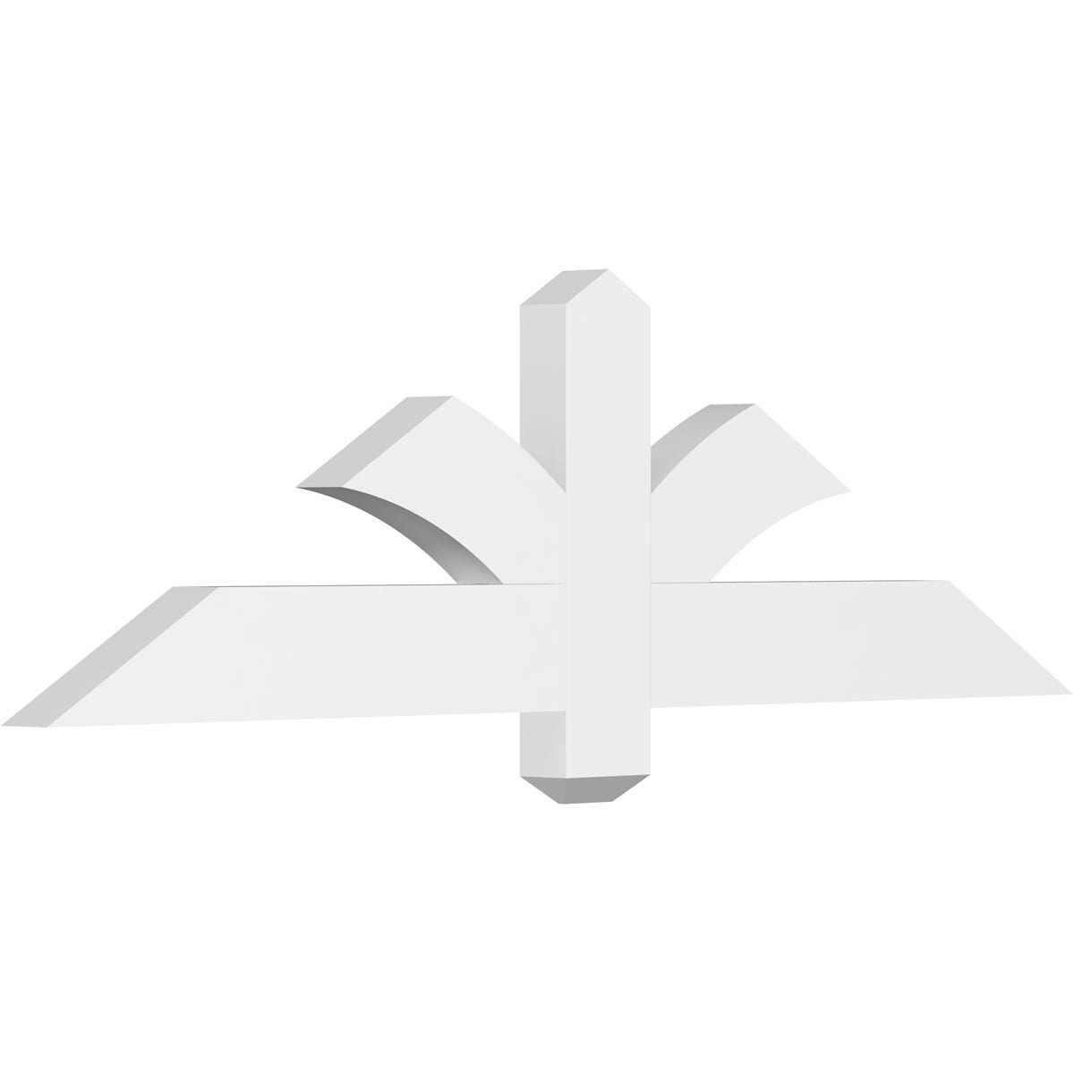 Ekena Millwork GBP048X14X0204RED00 Redmond White PVC Gable bracket