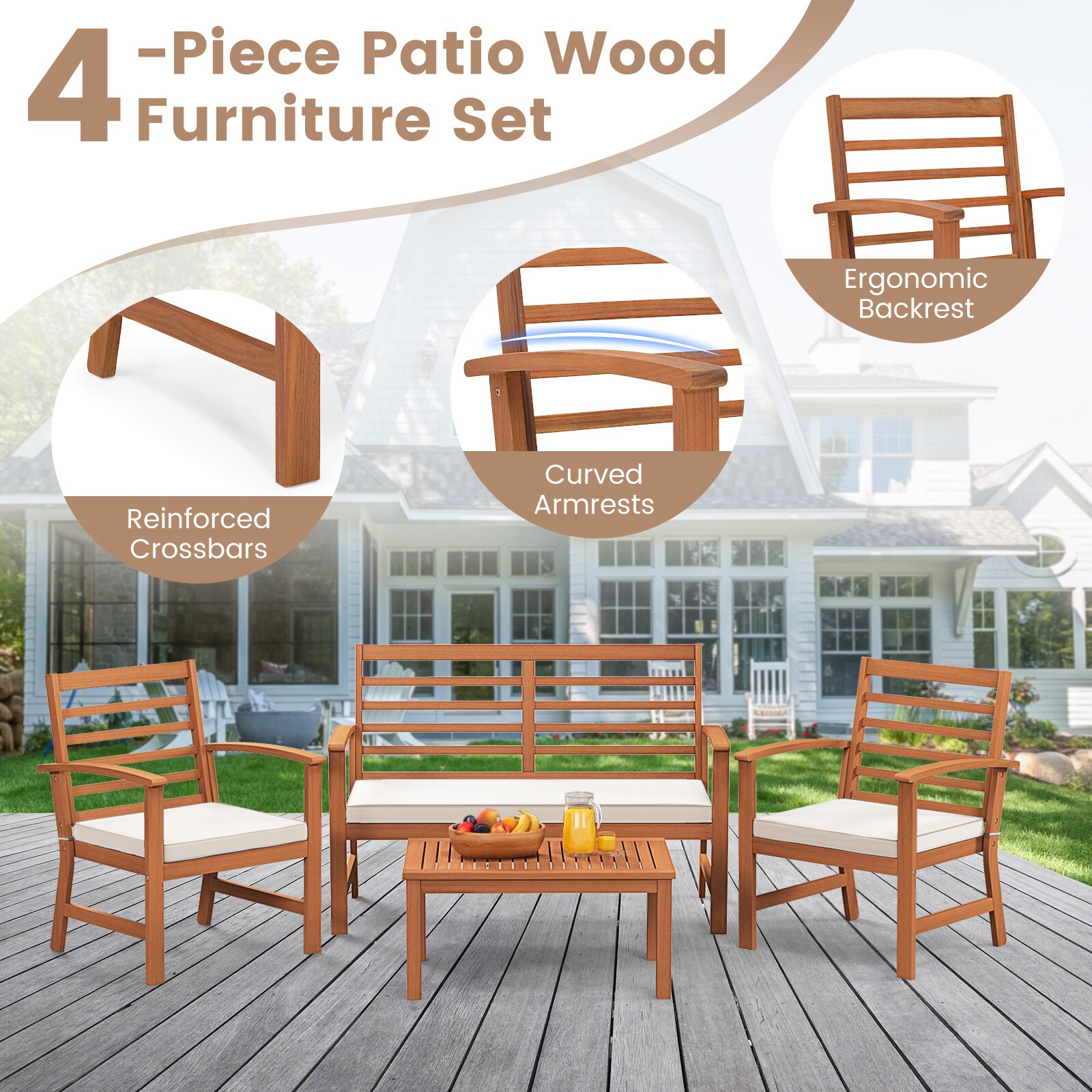 LIVIZA OUJ72078WH Patio-Conversation-Sets - View #3