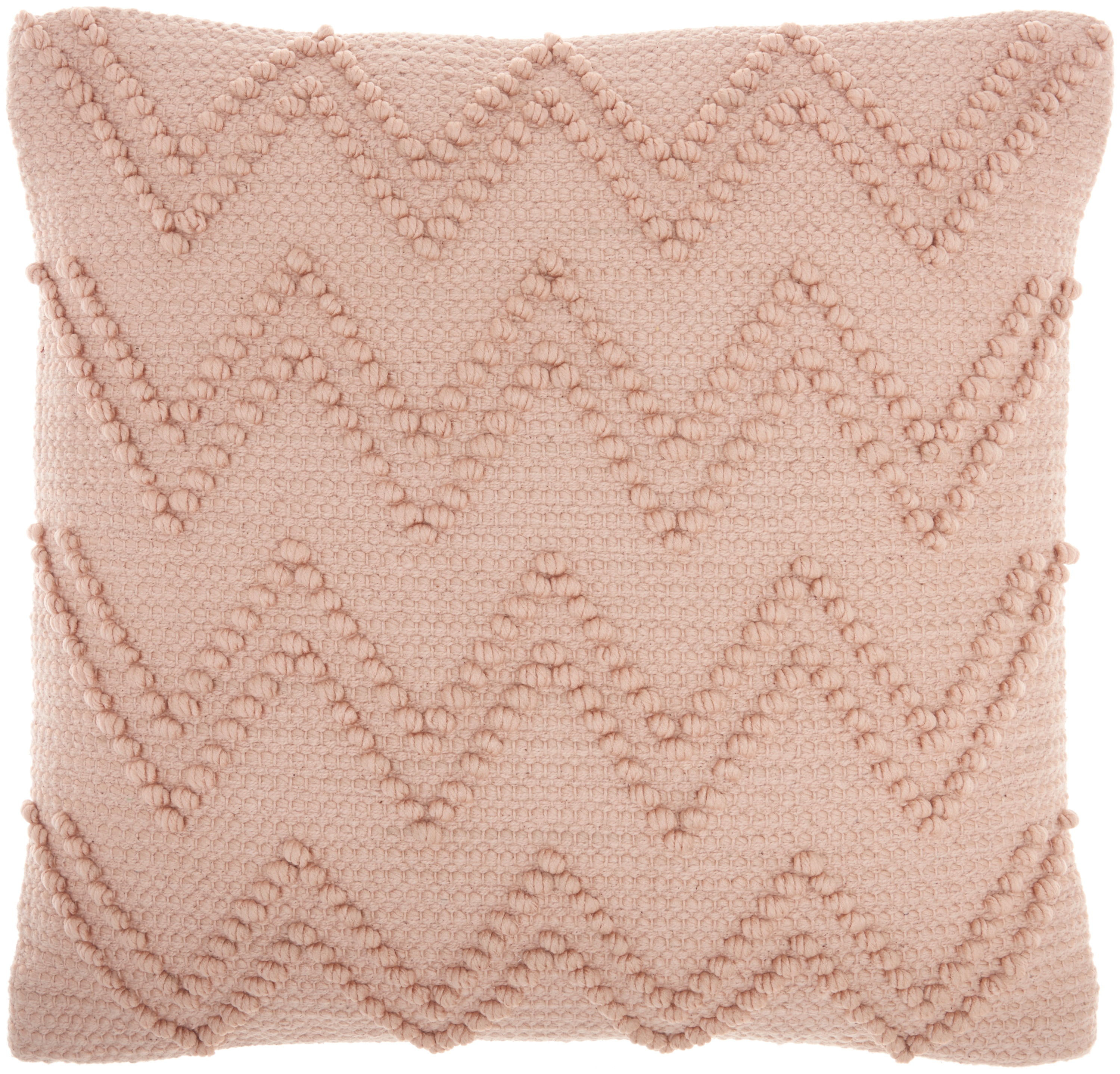 Mina Victory 798019079772 18-in x 18-in Blush Indoor Decorative Pillow