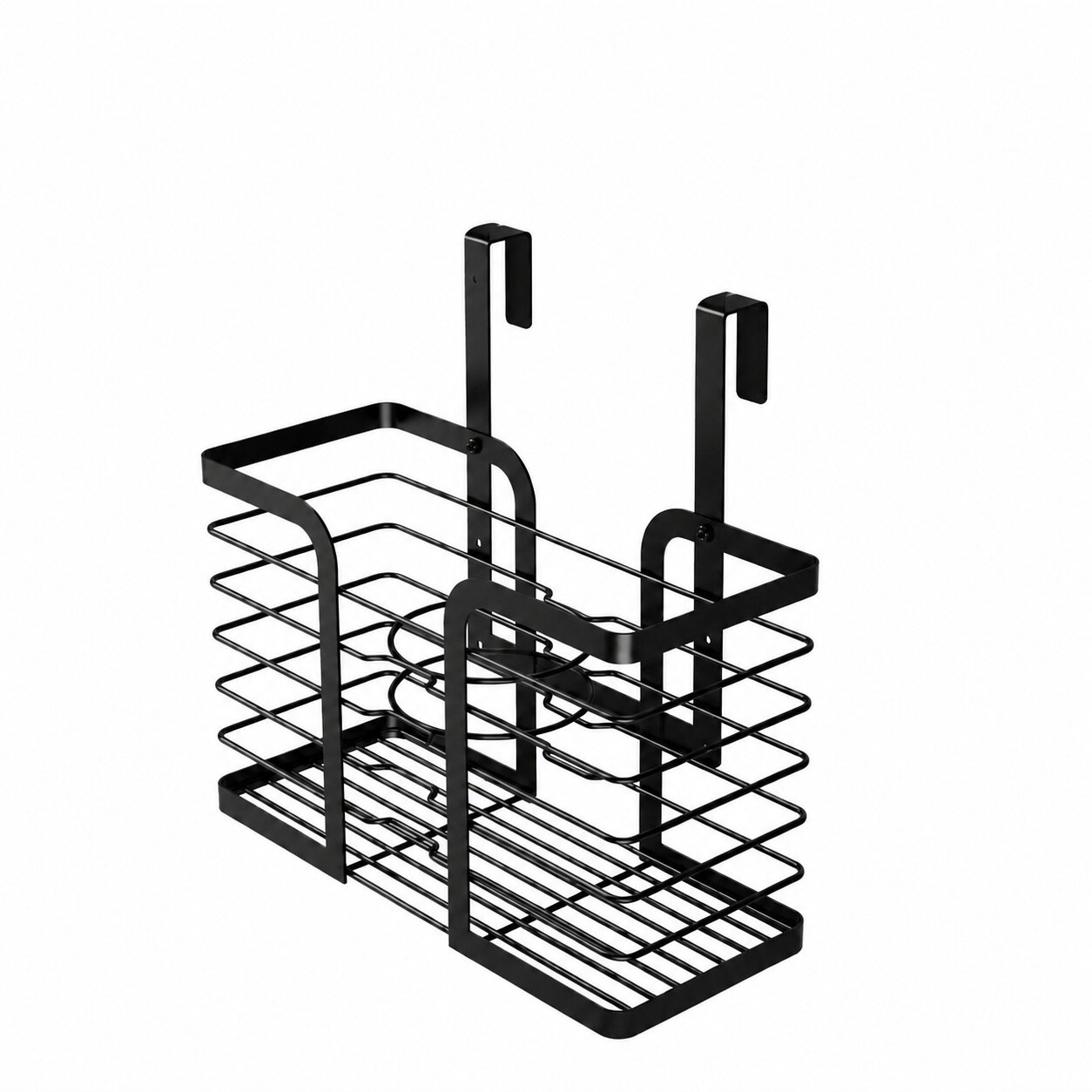 Etokfoks  10 62 in Wall Mounted or Cabinet Door Hair Tool Organizer in Stainless Steel Finish for Bathroom Storage