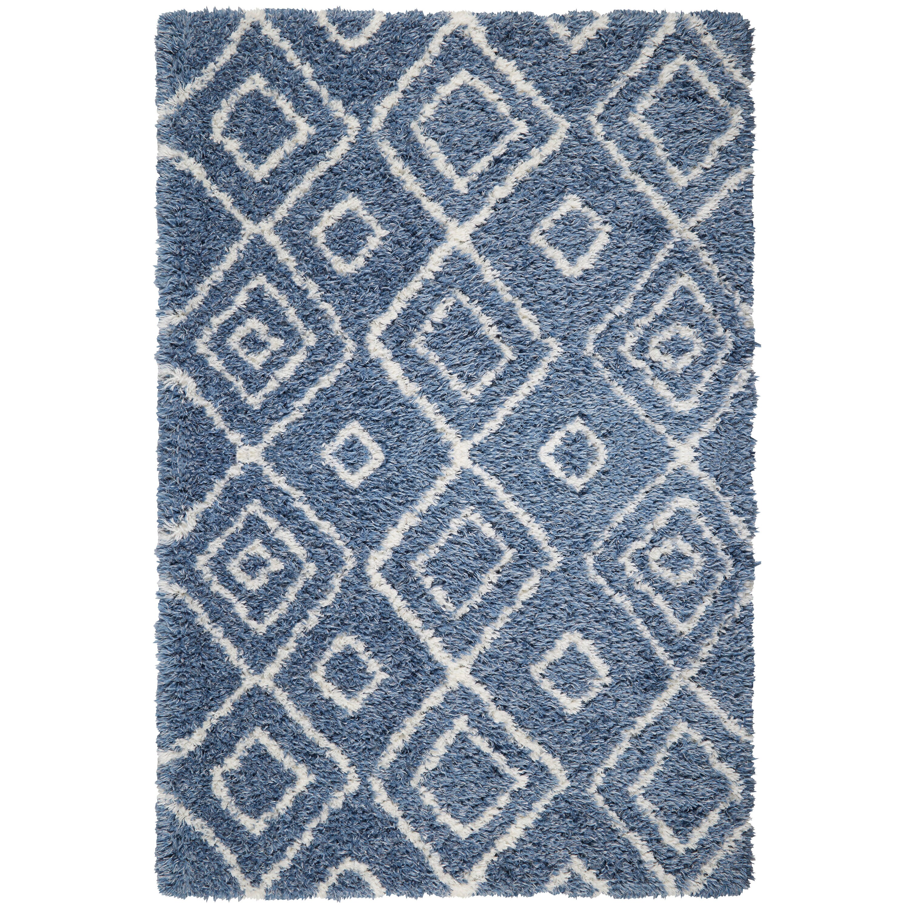 Home Dynamix 1-506-327 Cambridge Brooks 8 x 10 Blue Indoor Geometric Mid-Century Modern Area Rug