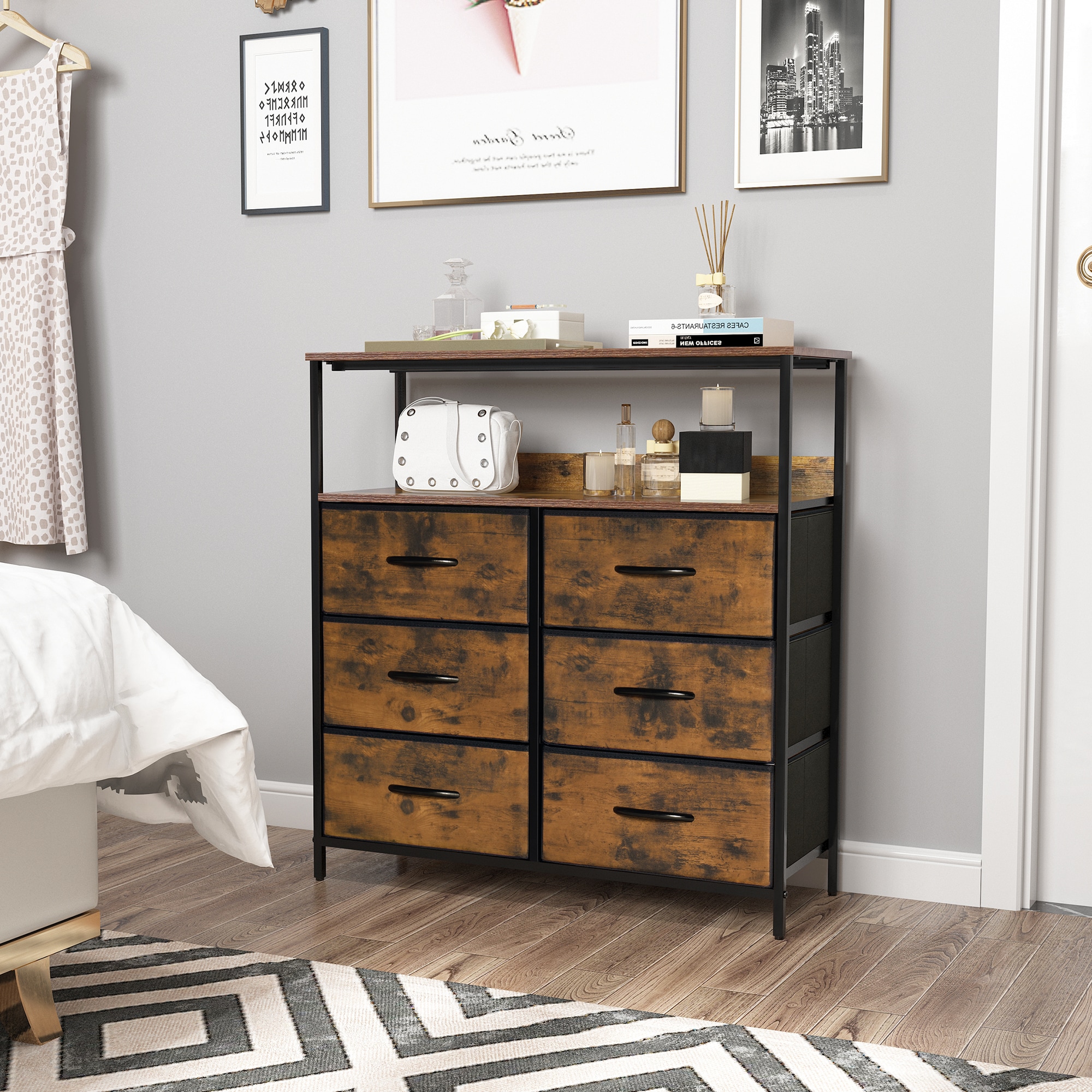 LTMATE LSLH-5L826 Wooden 6 -Drawer Standard dresser