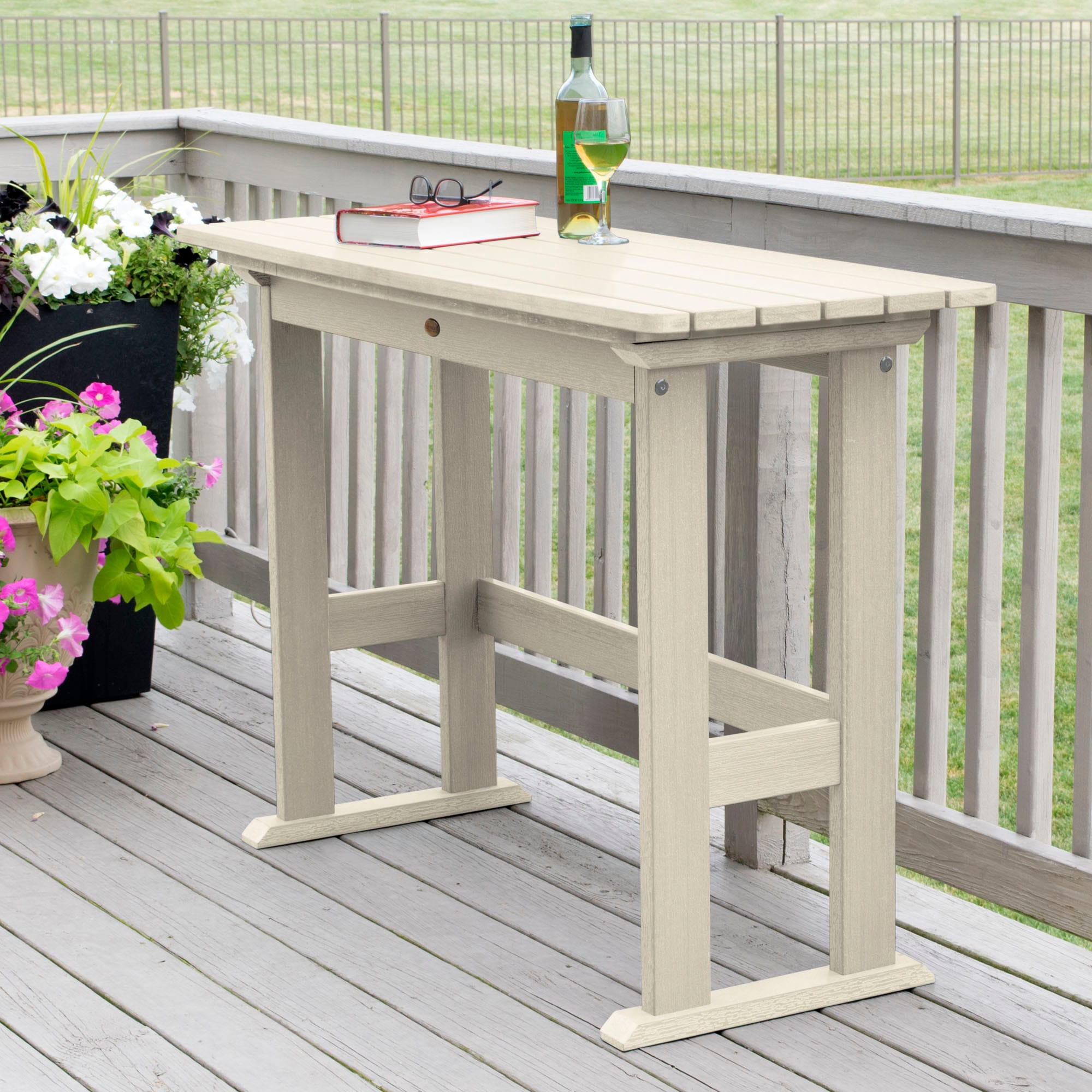 highwood AD-TBL-KS2-WAE The Lehigh Rectangle Outdoor Balcony Table 69.48-in W x 71.6-in L
