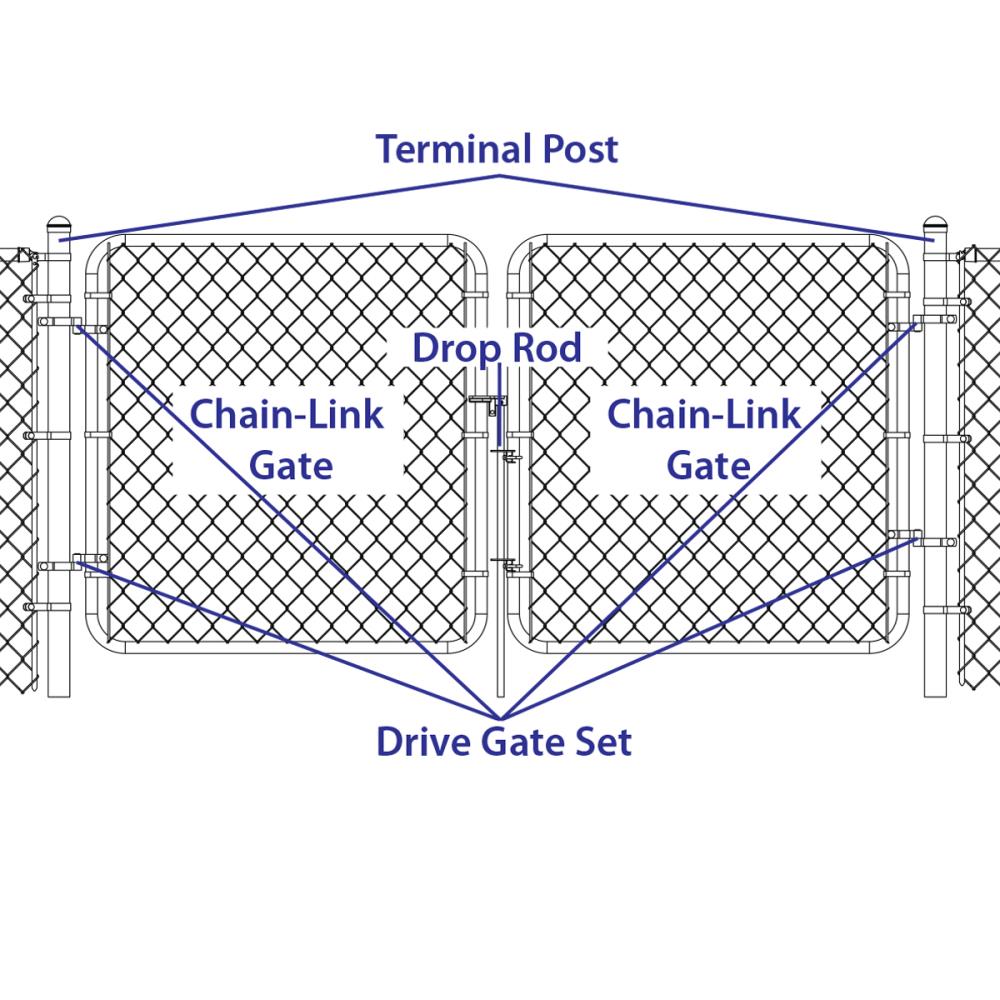 YARDLINK 319/20in Galvanized Gate Hardware Kit at