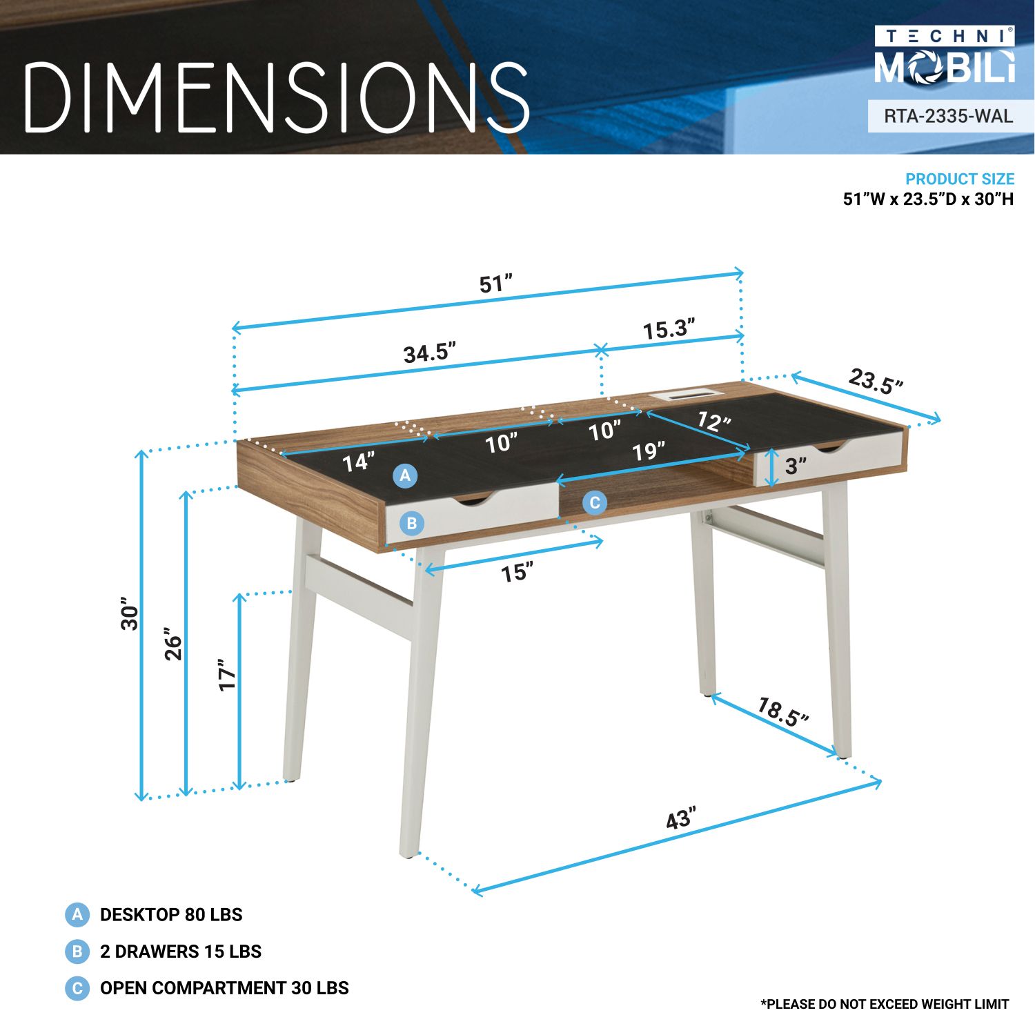 JASMODER RTA-2335-WAL desks - View #4