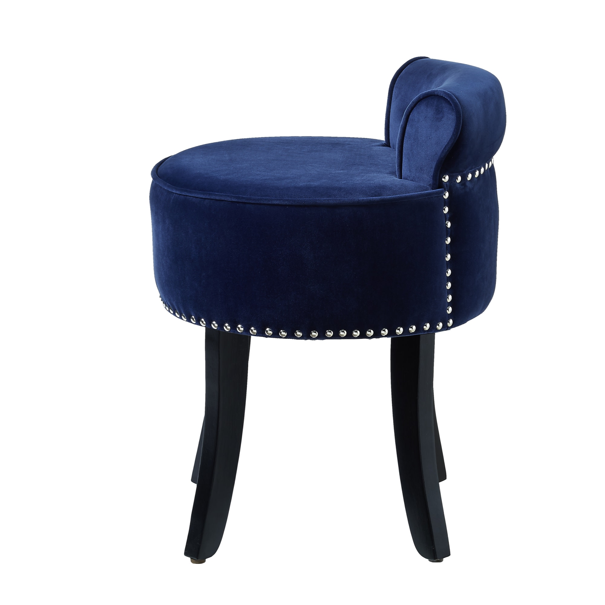 navy blue vanity stool