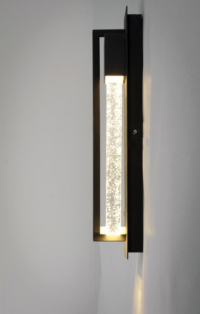 Cascade 13.75'' Black LED Outdoor Wall Sconce with Bubble Glass