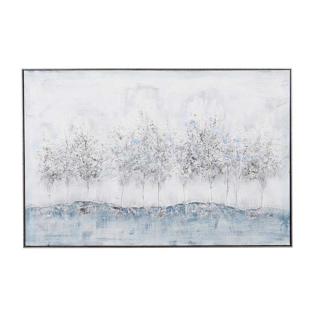 Grayson Lane Framed 31.5-in H x 2-in W Abstract Painting on Canvas in ...