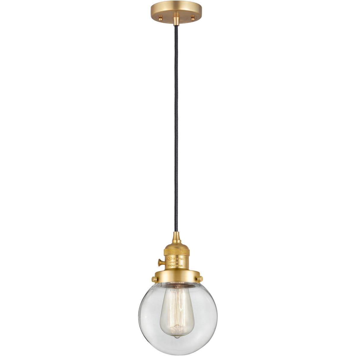 Innovations Lighting 2344438 201CSW-SG-G202-6-LED Franklin Restoration Beacon Satin Gold