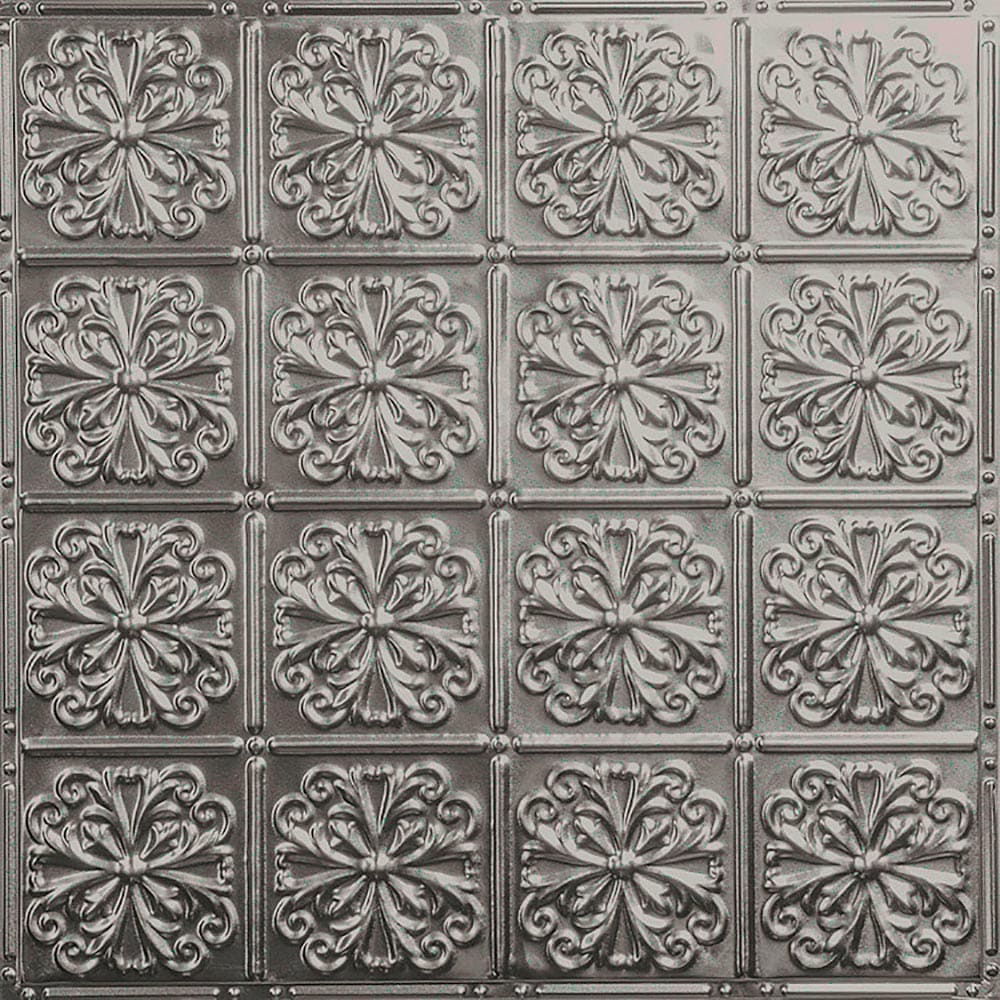American Tin Ceilings KIT-N-P27-RAW 2-ft x 2-ft Unfinished Steel Surface-mount Ceiling Tile ( 5 -Pack, 20-sq ft / Case )