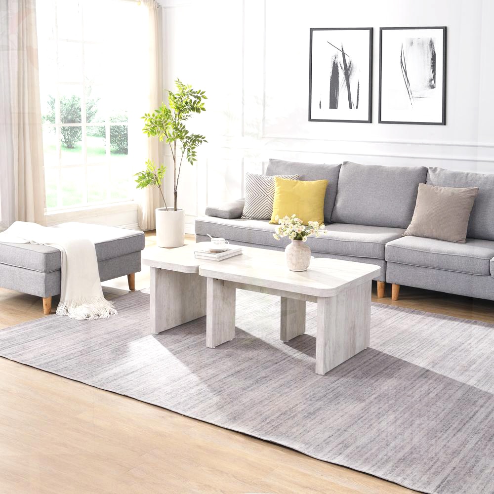 SunJet Rectangular Wood Detachable Coffee Table Set 47.24 x 23.62