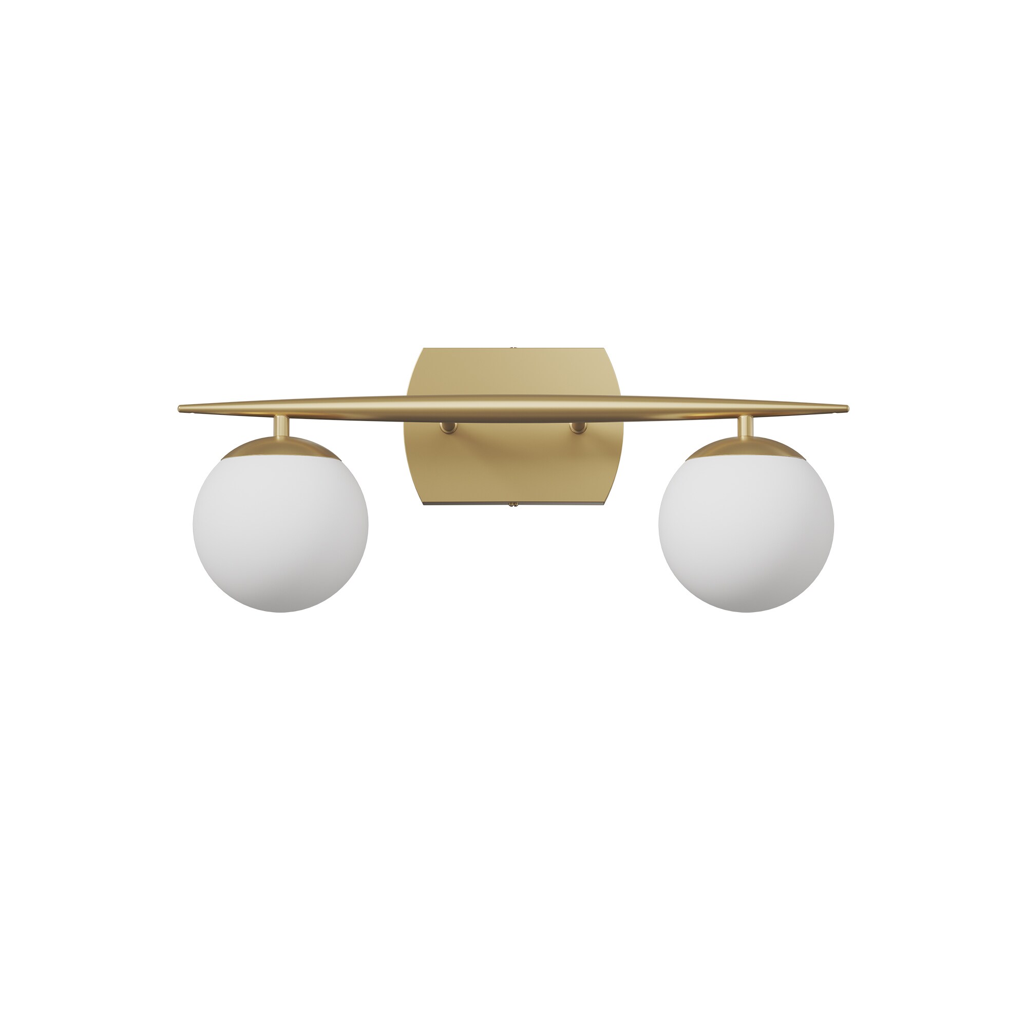 LOBREG Gold Bathroom Vanity Light 19.69 in. 2-Light Indoor Wall
