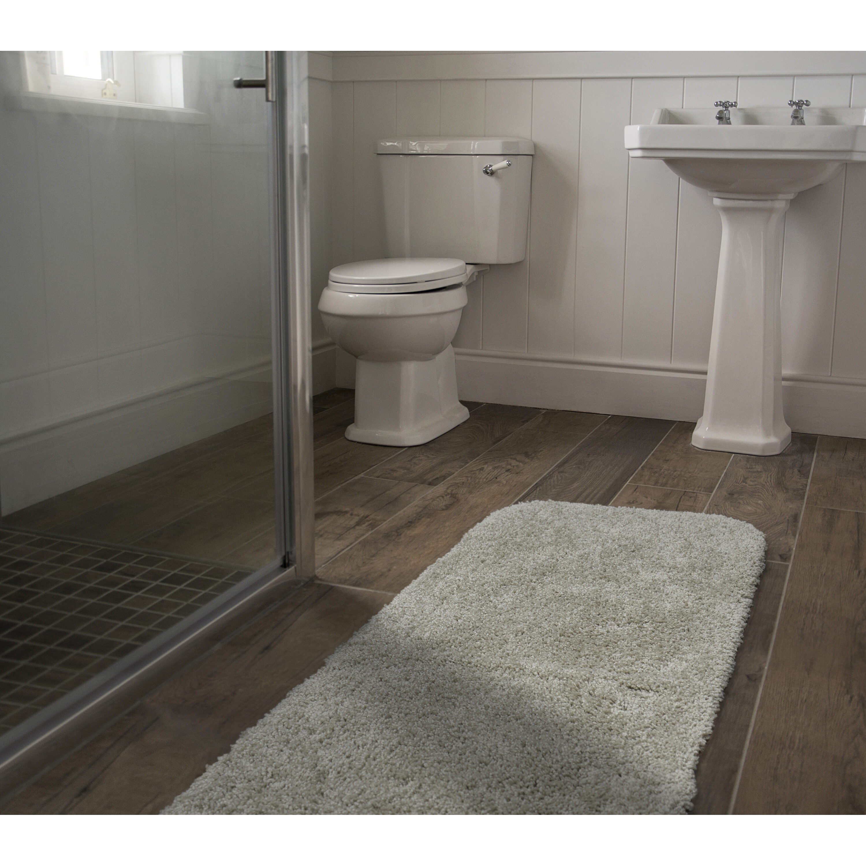 Garland Rug BA100W022060J7 Serendipity 22-in x 60-in Taupe Nylon Bath runner