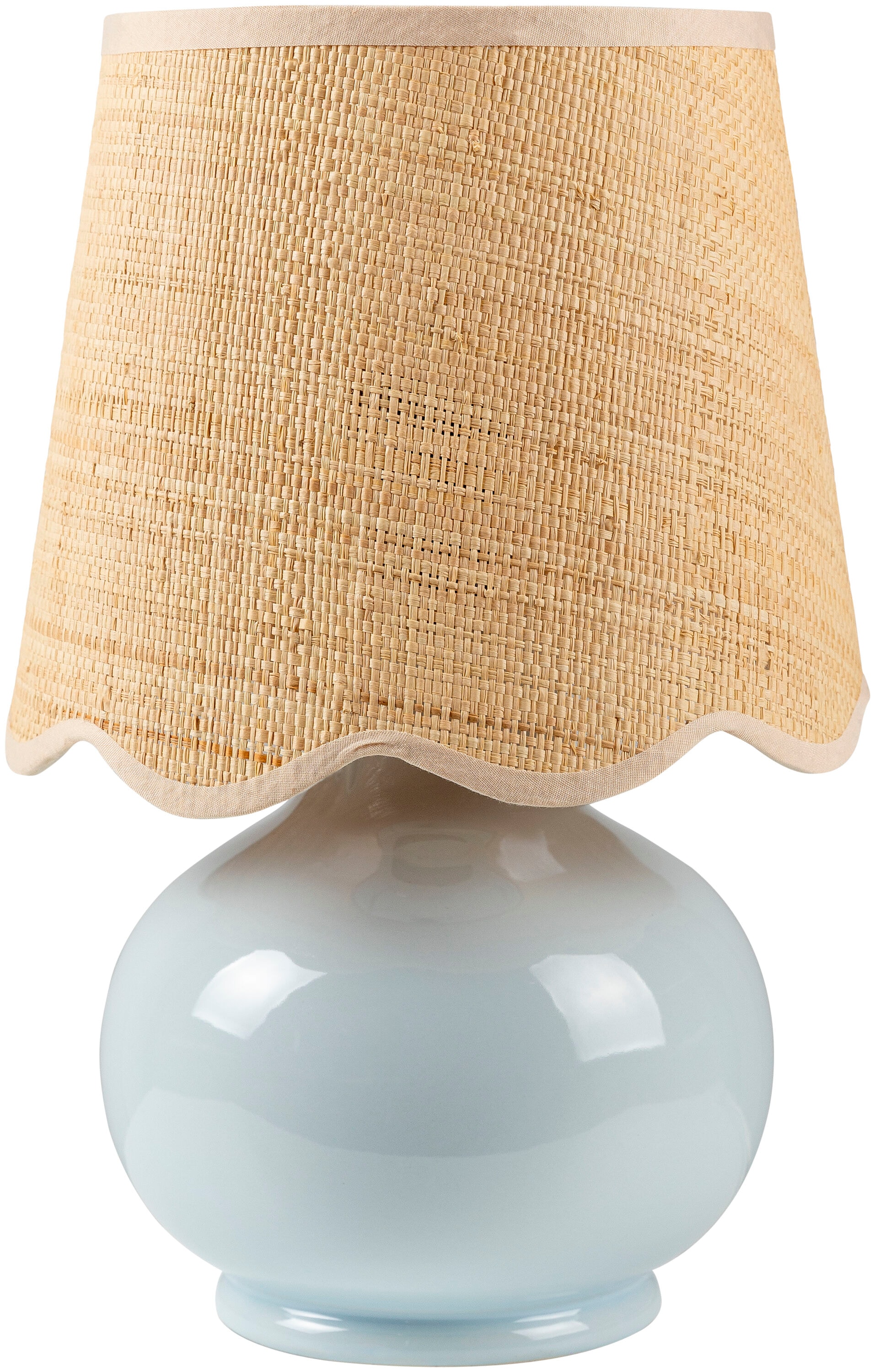 Livabliss STD-004 Stella Diminuta 13.8-in Light Blue On/Off switch Table Lamp with Cotton Shade