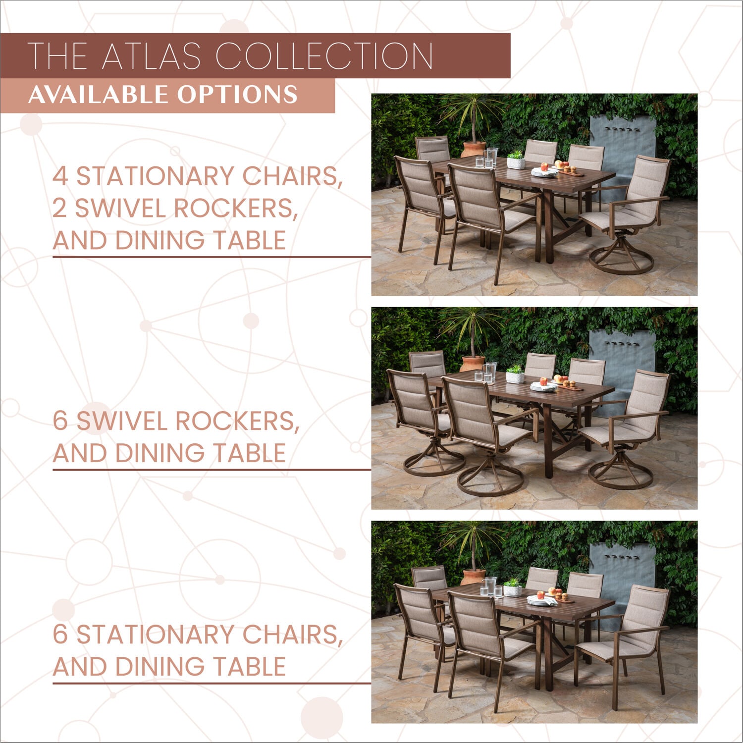 Mod Furniture ATLASDN7PCSW6-TAN Patio-Dining-Sets - View #7