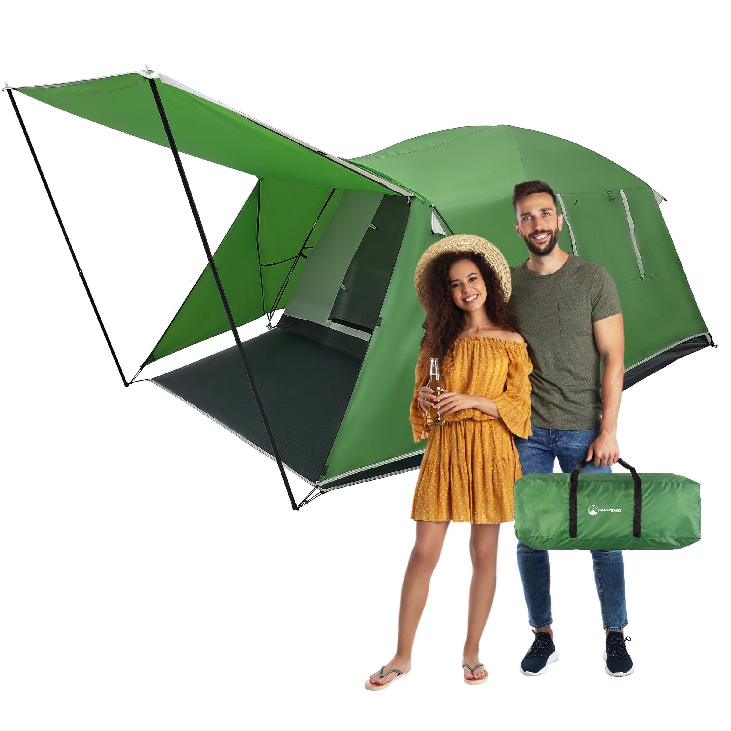 Wakeman 75-CMP1121 Camping Tents Polyester 4 -Person Tent