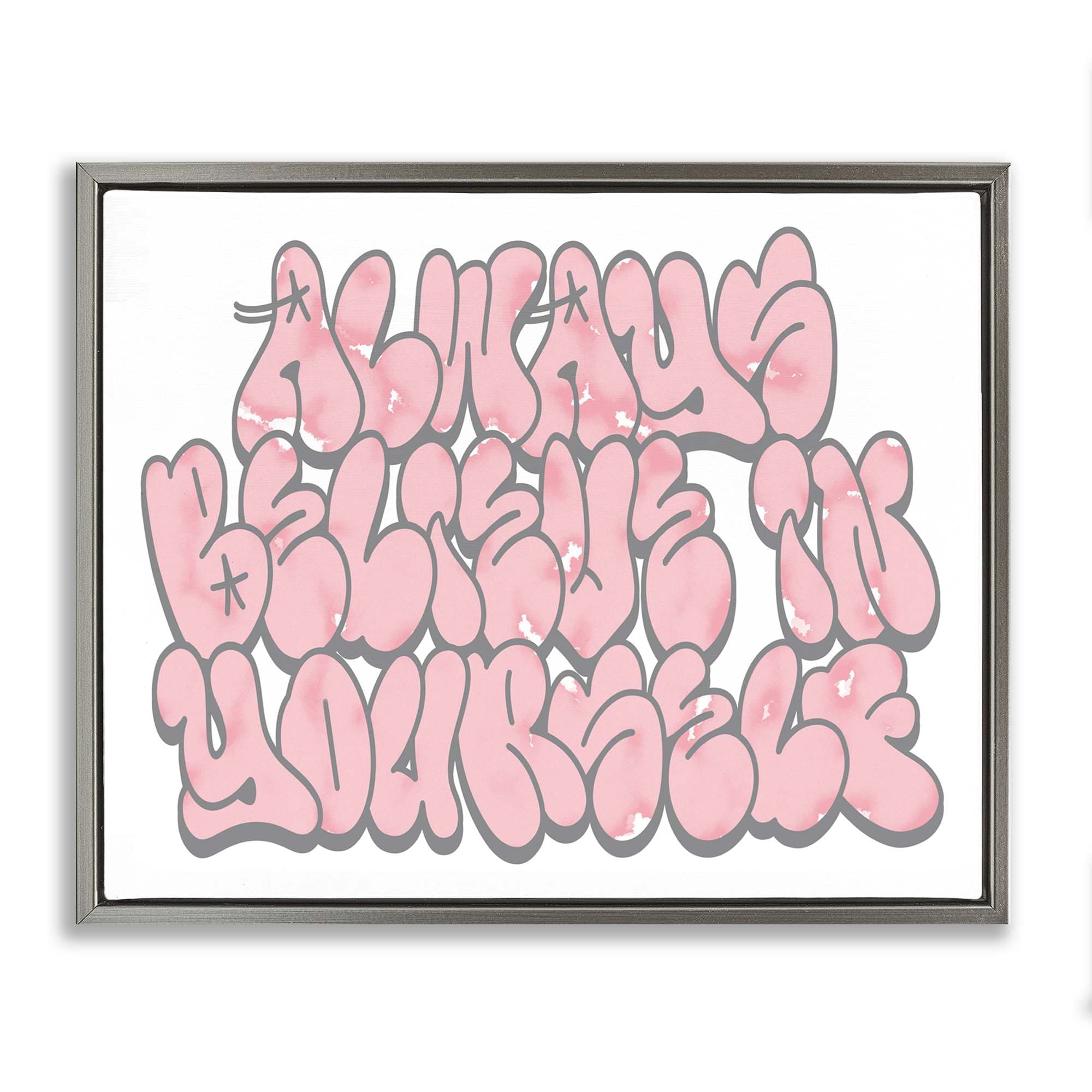 Stupell Industries BS-444-FFL-16X20 Believe in Yourself Graffiti Floating Frame design by Marcus Prime