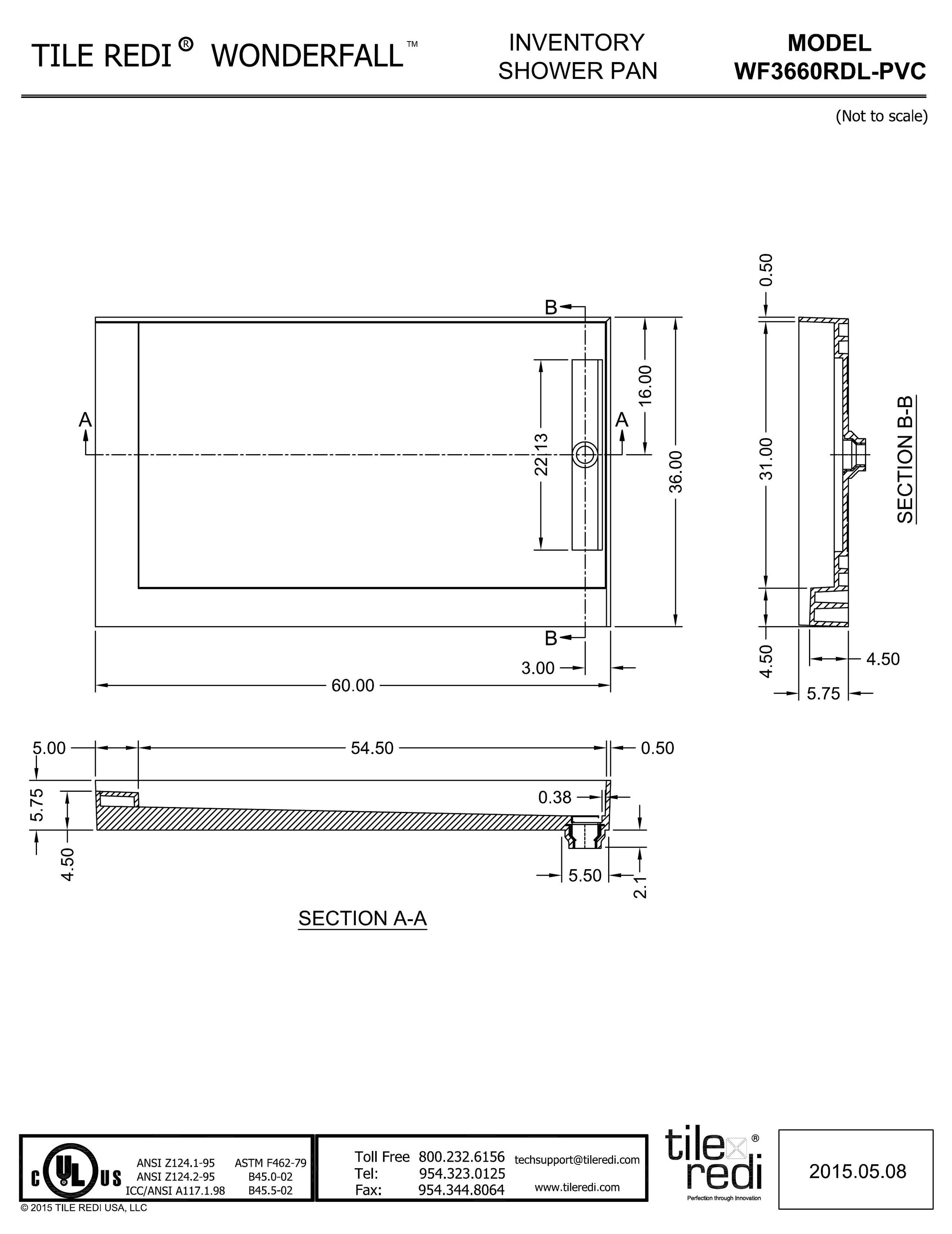 Tile Redi WF3660RDL-PVC Shower-Floors - View #8