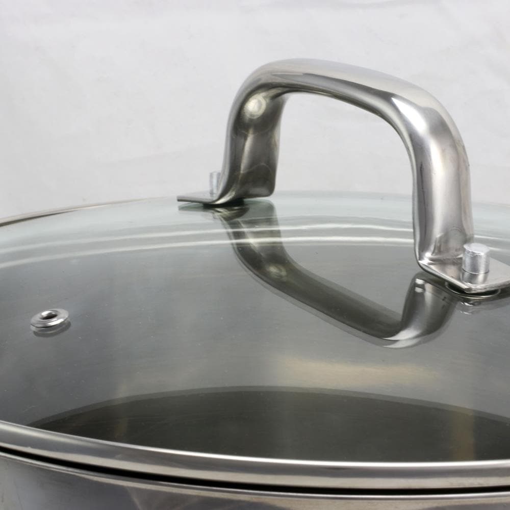 Mainstays Stainless Steel Stock Pot with Metal Lid - 12-Qt Capacity.~