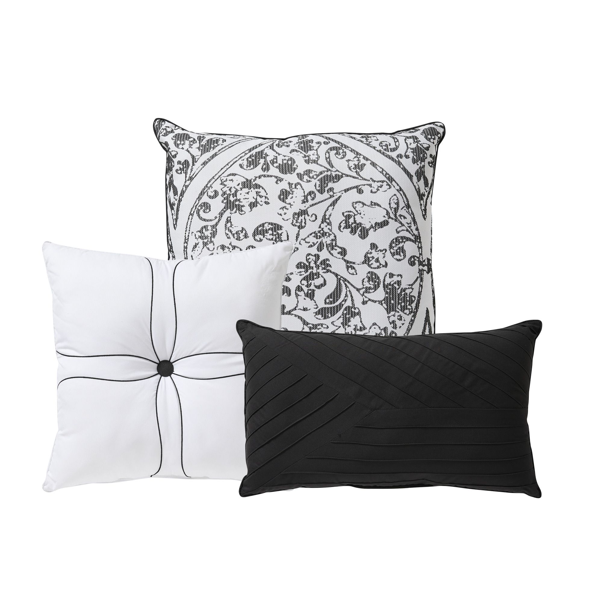 Sweet Home Collection LOW-TRIE-7PC-QN-WB bedding - View #2
