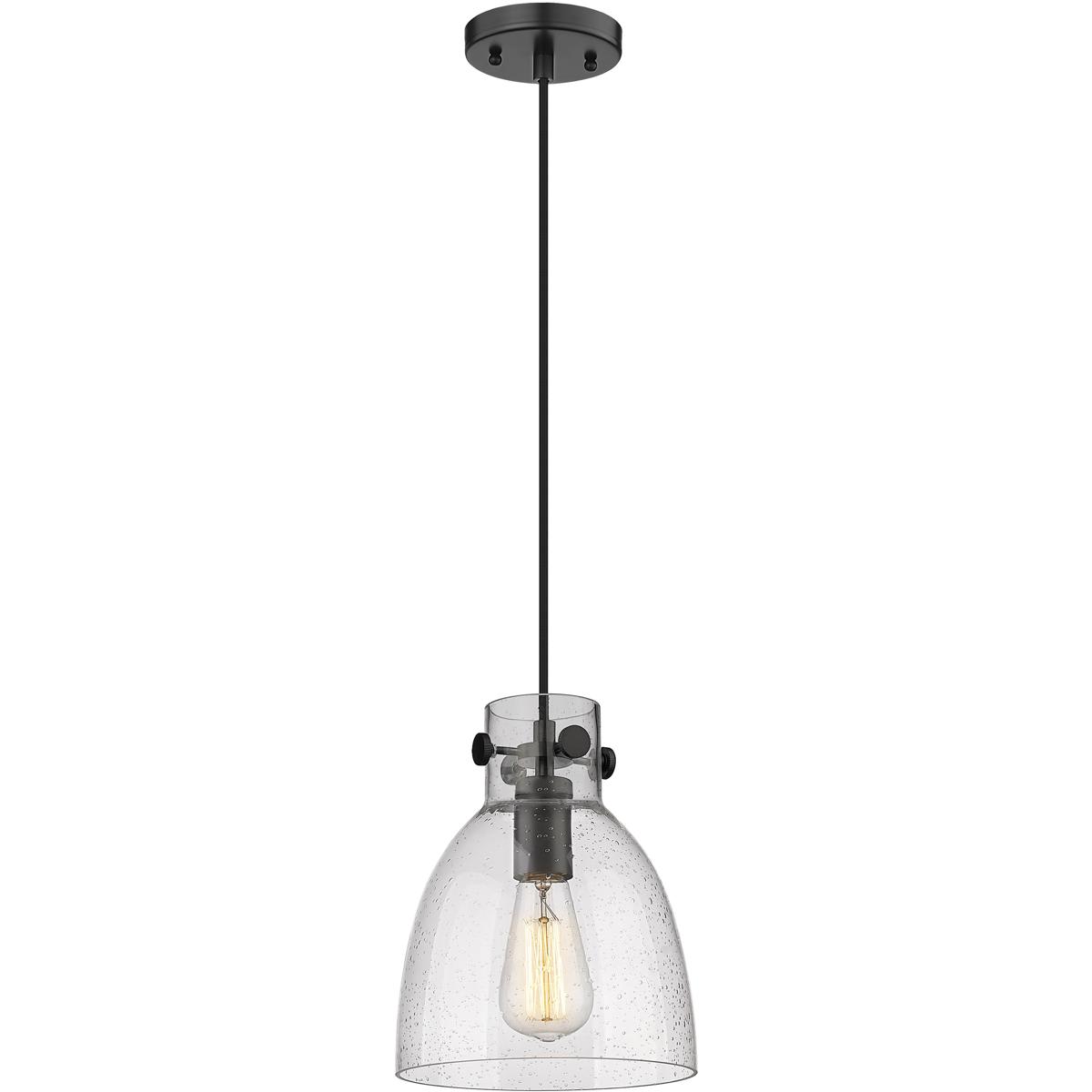 Innovations Lighting - 410-1PS-BK-G412-8SDY Downtown Urban Newton Bell Pendant Matte Black