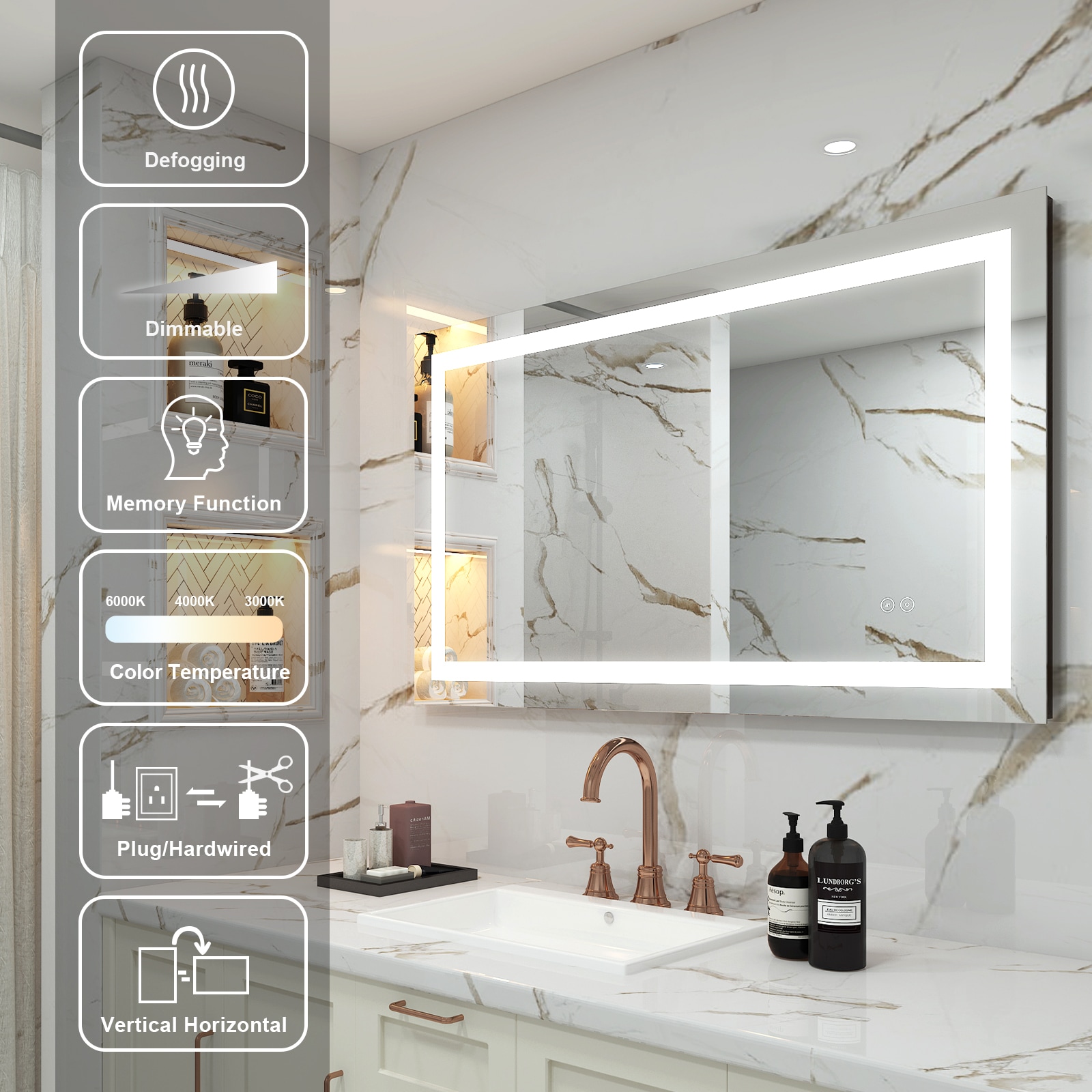 WELLFOR W1MRL4024 Framed-Bath-Mirrors - View #6