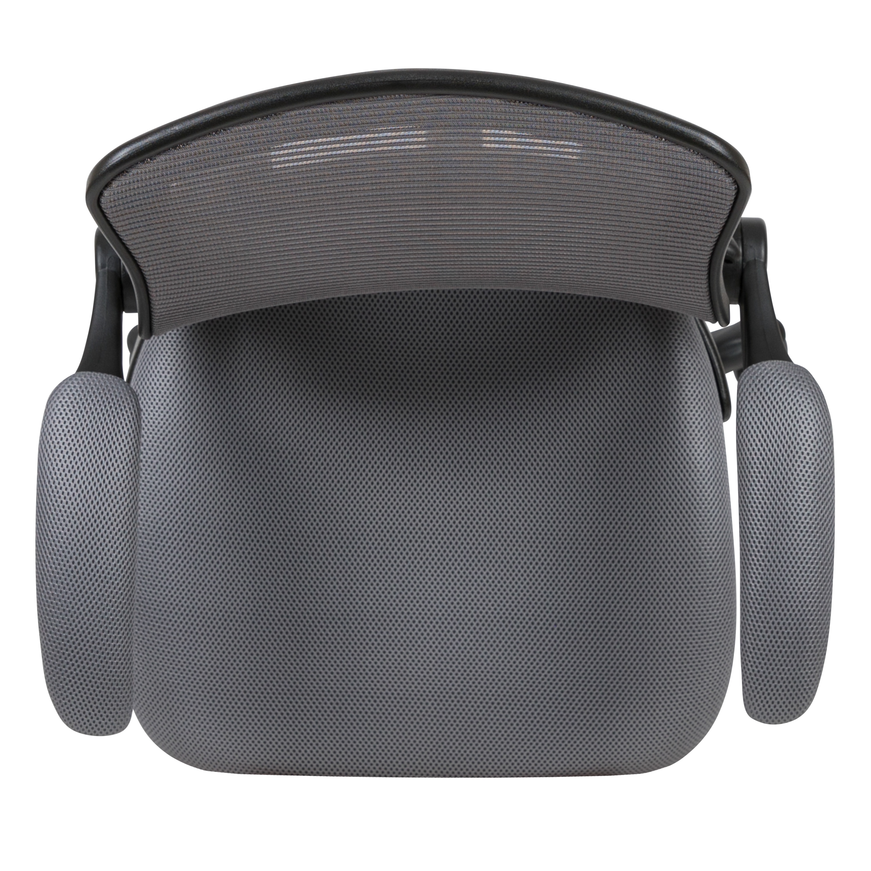 Dark Gray Mesh Ergonomic Drafting Chair with Adjustable Arms