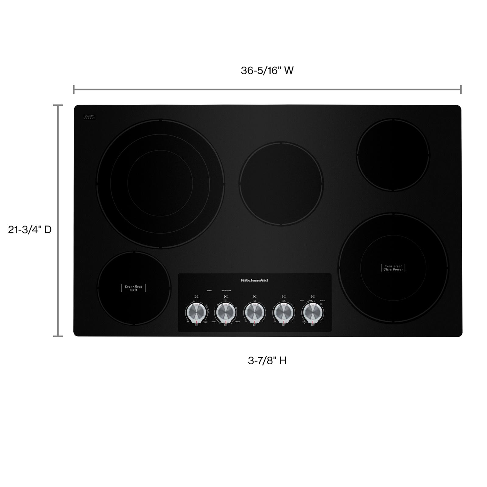 Black Electric Cooktop In The