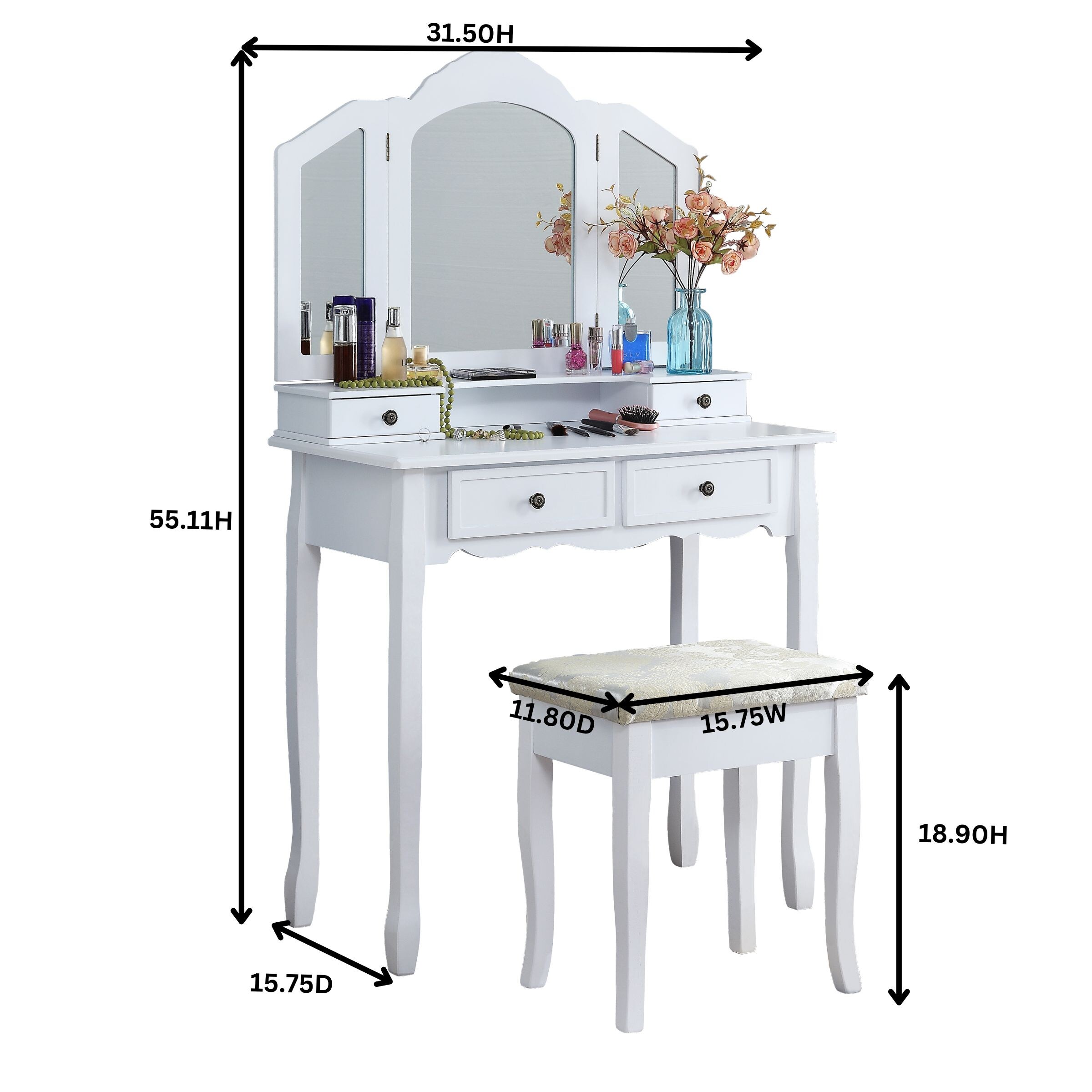 CESICIA Q123 Bedroom-Vanities - View #3