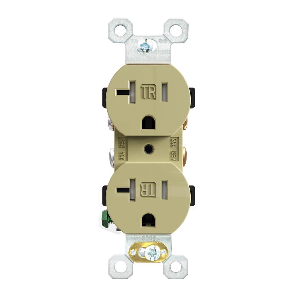 Utilitech 2006-IV10 20 -Amp 125-volt Tamper Resistant Residential Duplex Outlet , Ivory 10 -Pack
