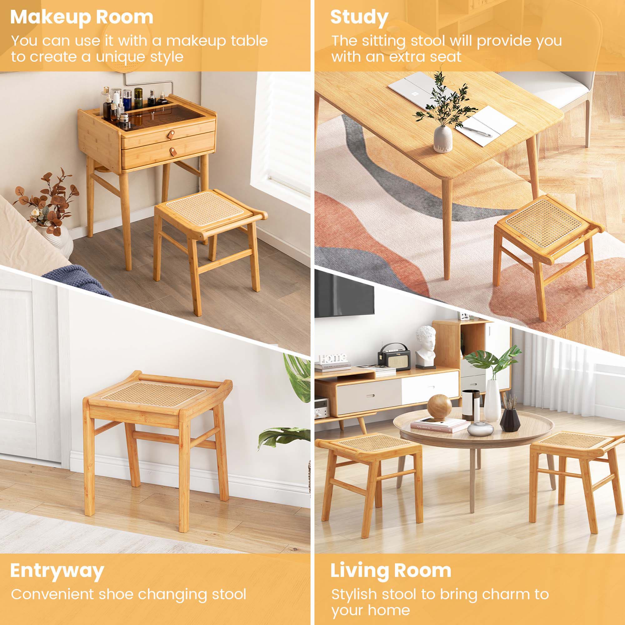 Costway CLS00038 Vanity-Stools - View #3