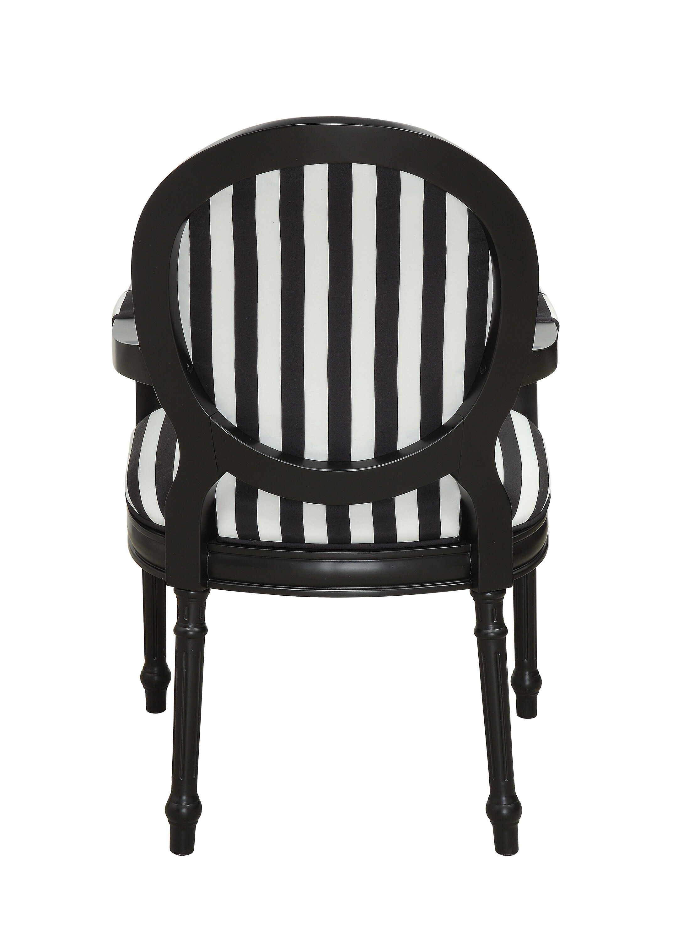  Louis Dining Arm Chair in Black & White