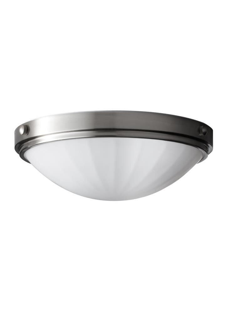 Feiss FM352BS Perry 1-Light 13-in Brushed Steel Flush Mount Light