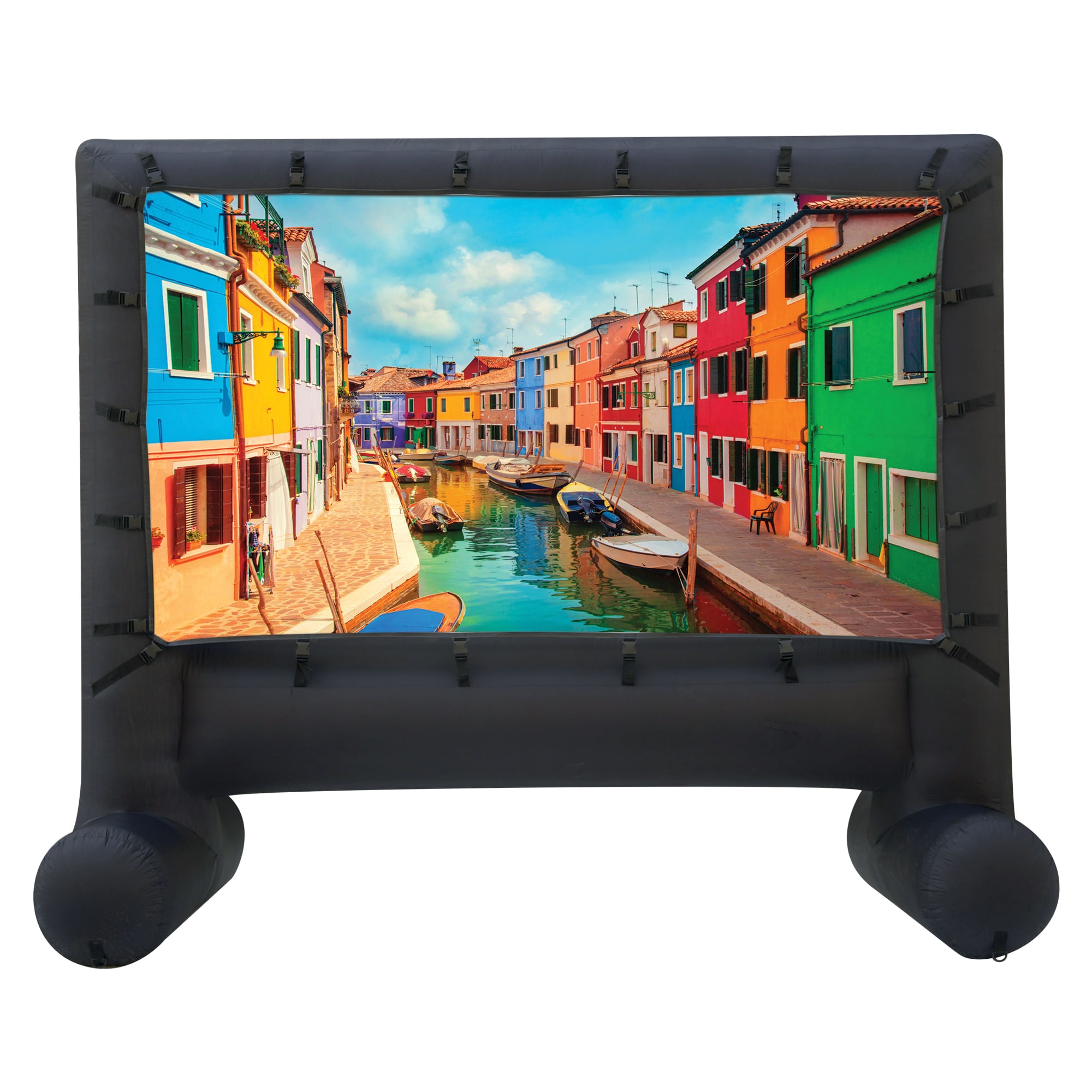 GPX 123.6-in L x 46.8-in W x 105.6-in H Inflatable Outdoor Internal Fan Movie Screen #PJSO1404