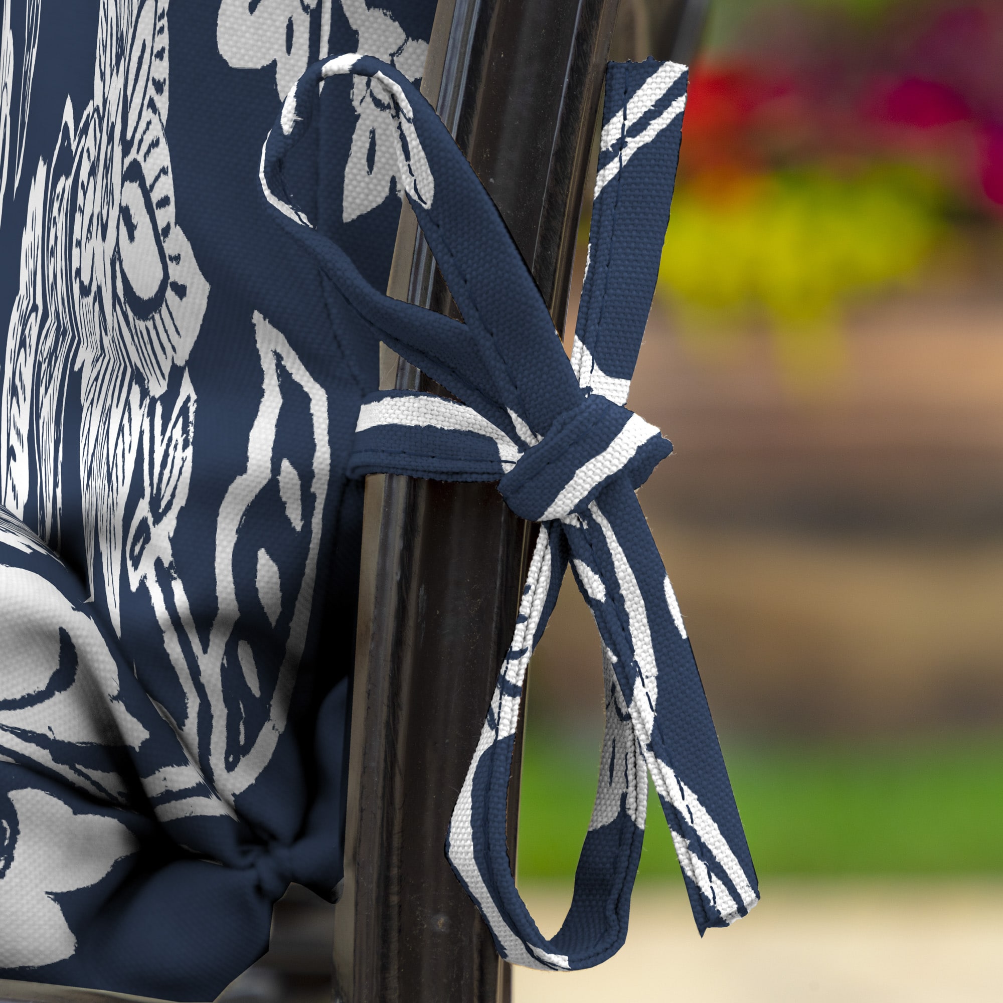 Sapphire Blue Ashland High Back Outdoor Dining Chair Cushion
