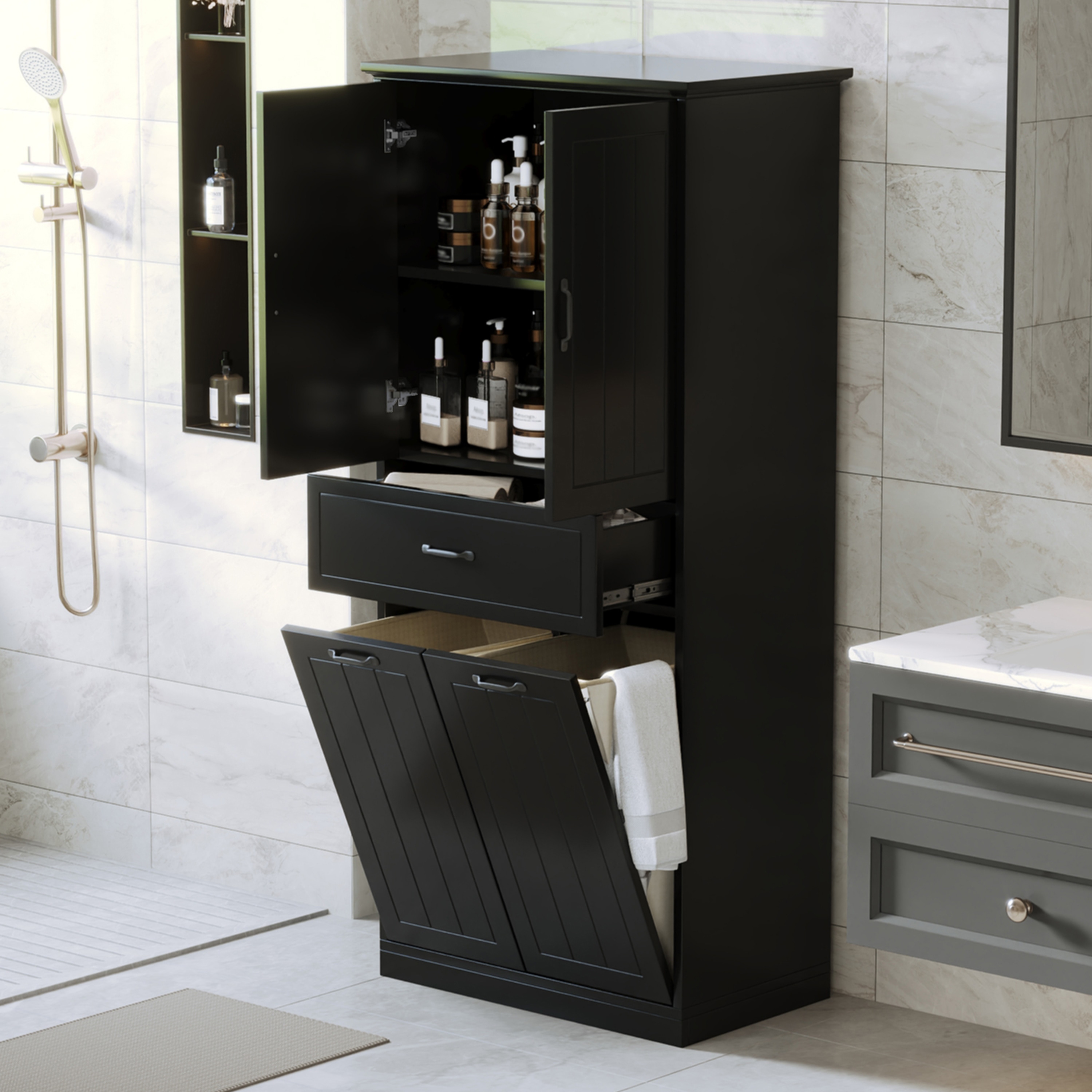 Forclover DASE-P243350B Linen-Cabinets - View #6