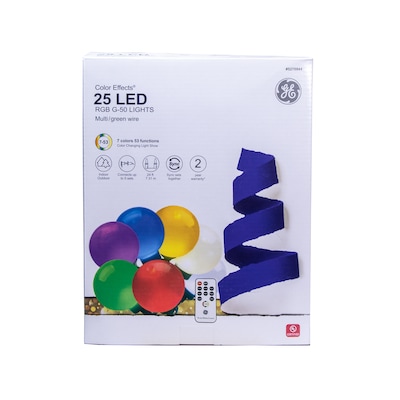 GE Color Effects 25-Count 24-ft Multi-Function Color Changing LED Plug-In Christmas String Lights GE Color Effects 25-Count 24-ft Multi-Function Color Changing LED Plug-In Christmas String Lights