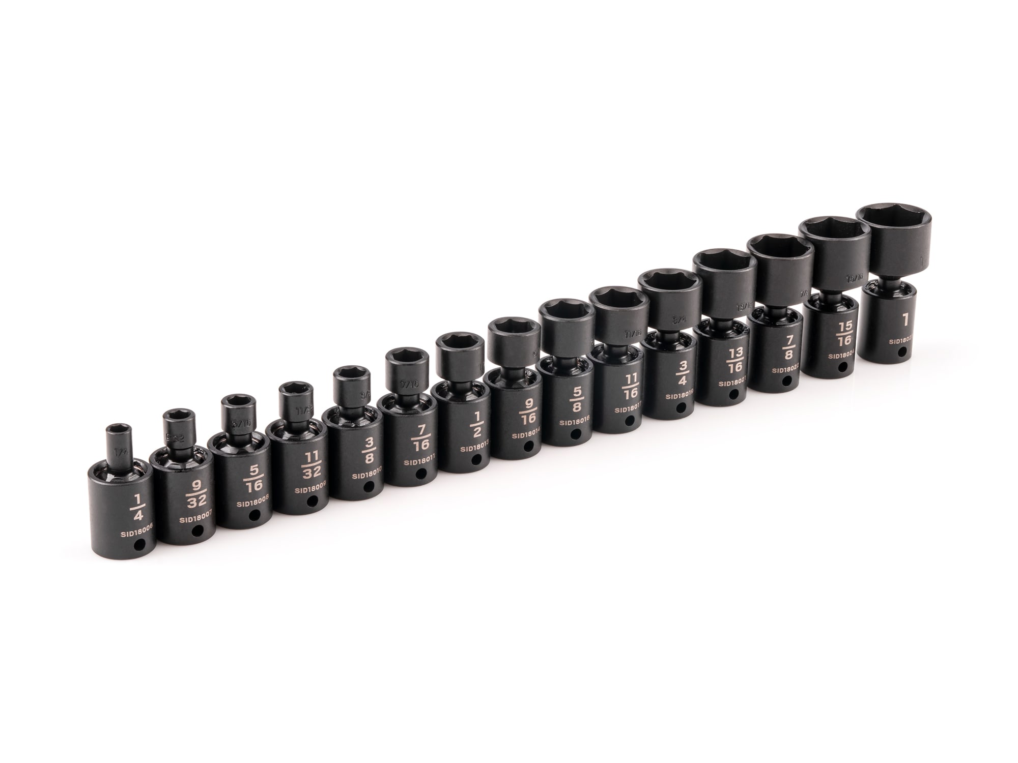 TEKTON SID97001 15 -Piece Standard (SAE) 3/8-in Drive Set 6-point Impact Socket Set